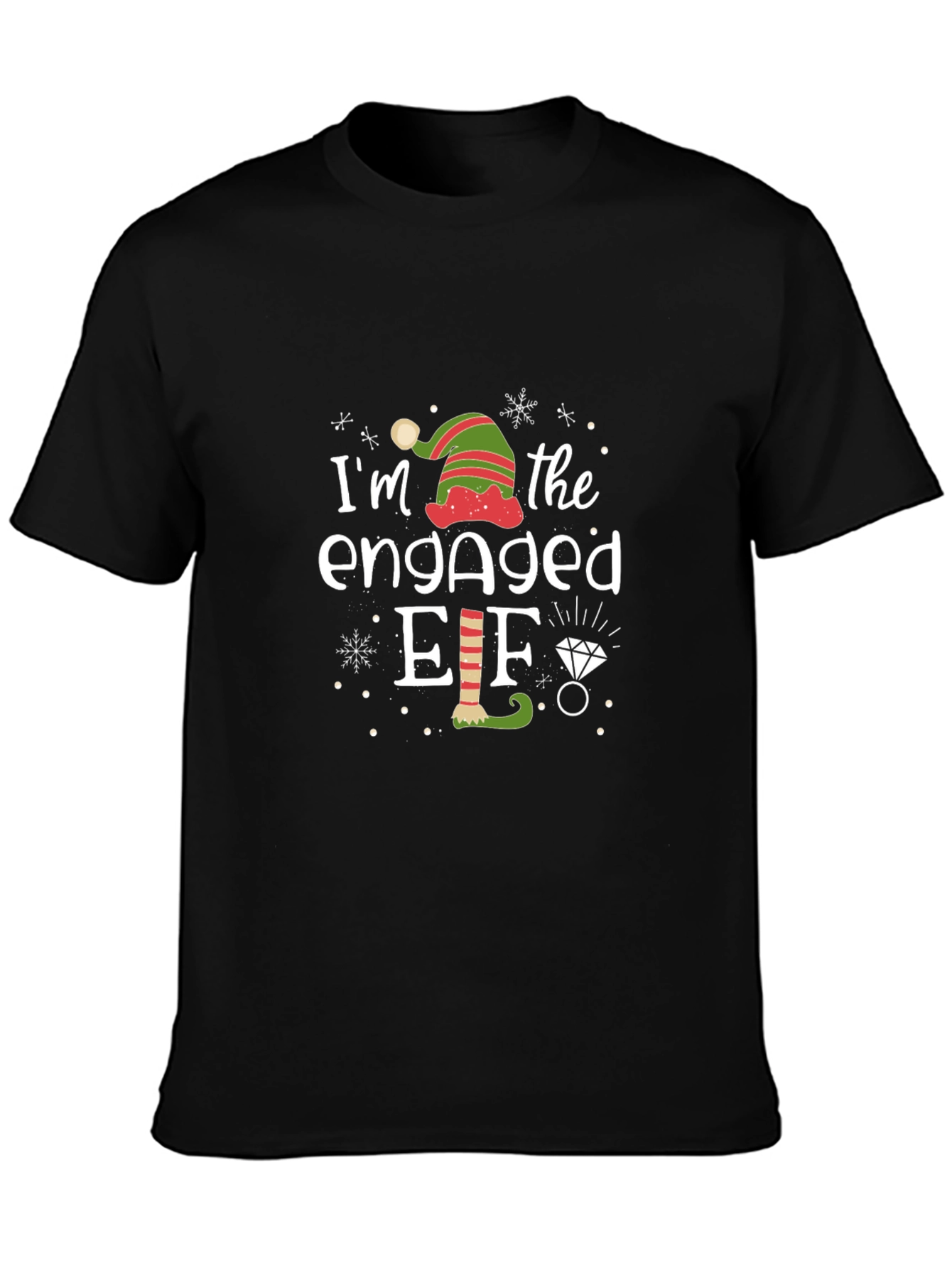 Engaged Elf Graphic Tee - Christmas Holiday Shirt