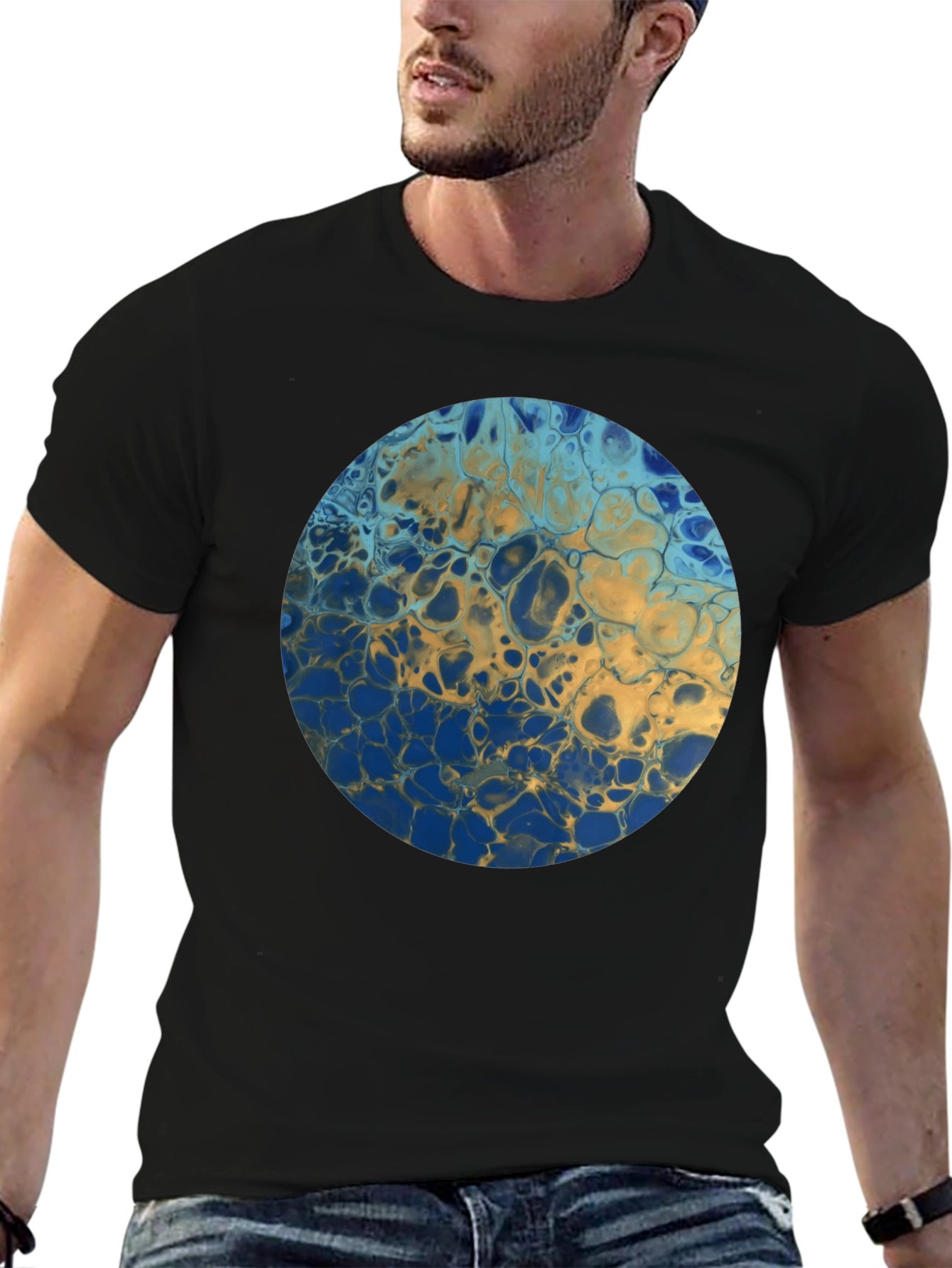 Abstract Swirl Circle Graphic Tee