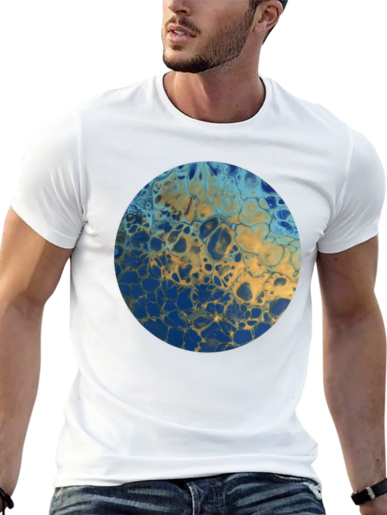 Abstract Swirl Circle Graphic Tee