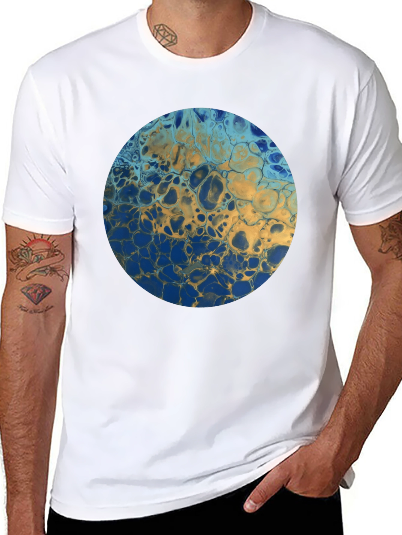 Abstract Swirl Circle Graphic Tee