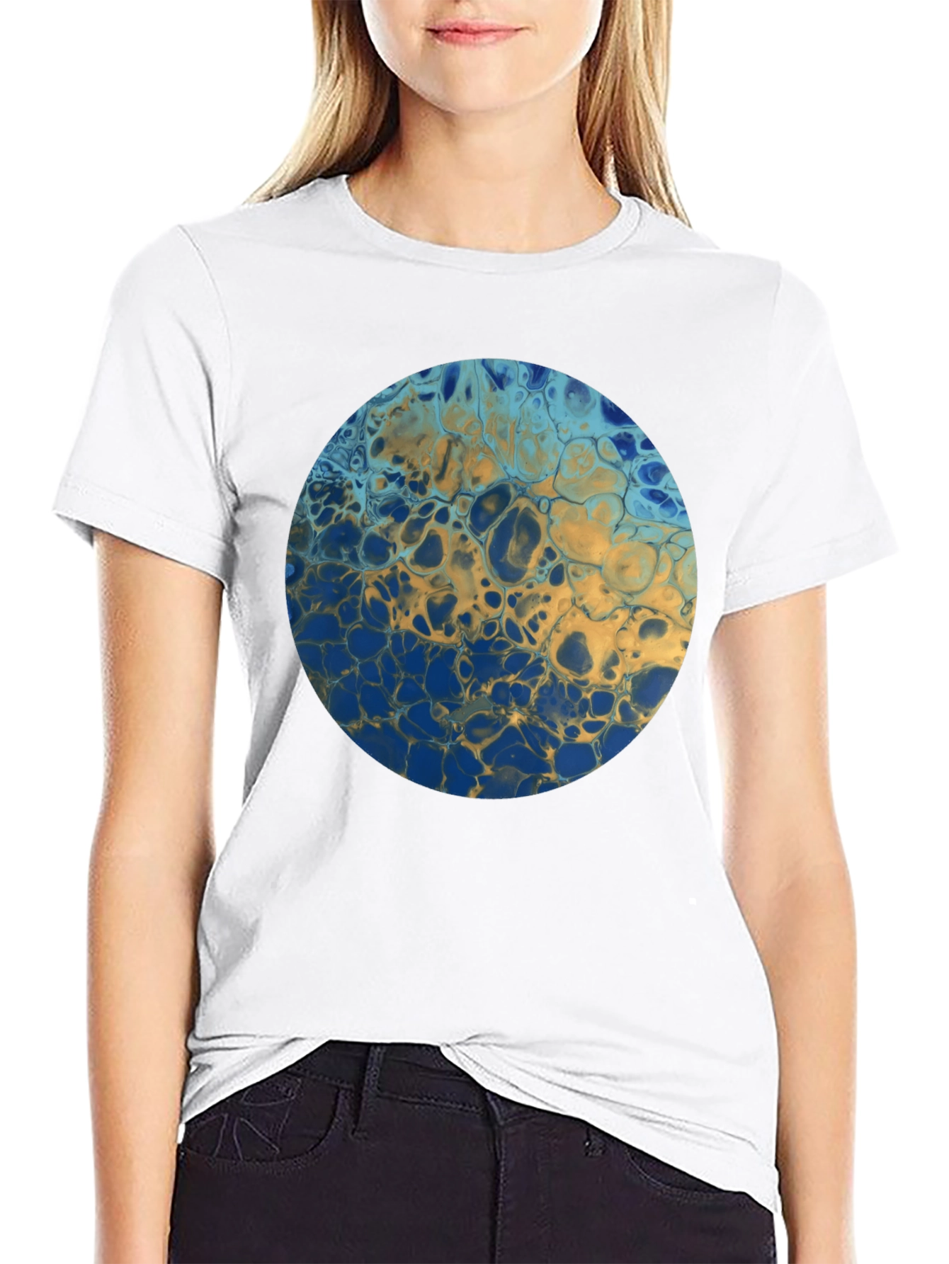 Abstract Swirl Circle Graphic Tee