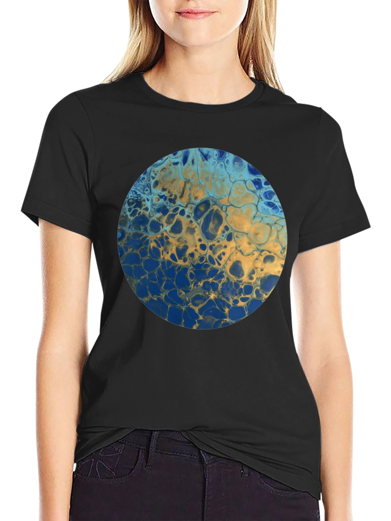 Abstract Swirl Circle Graphic Tee