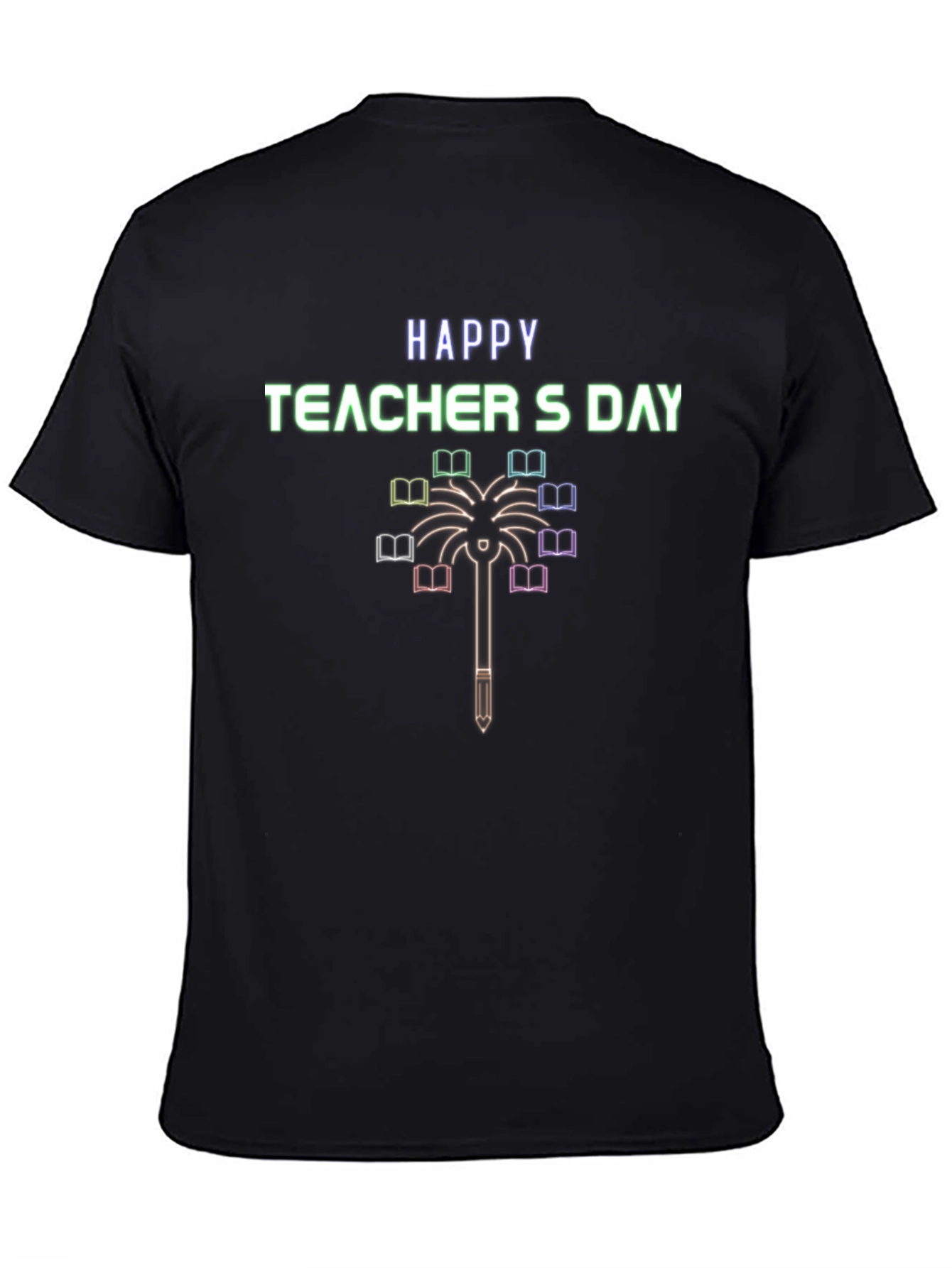Happy Teachers Day Graphic Tee - Black