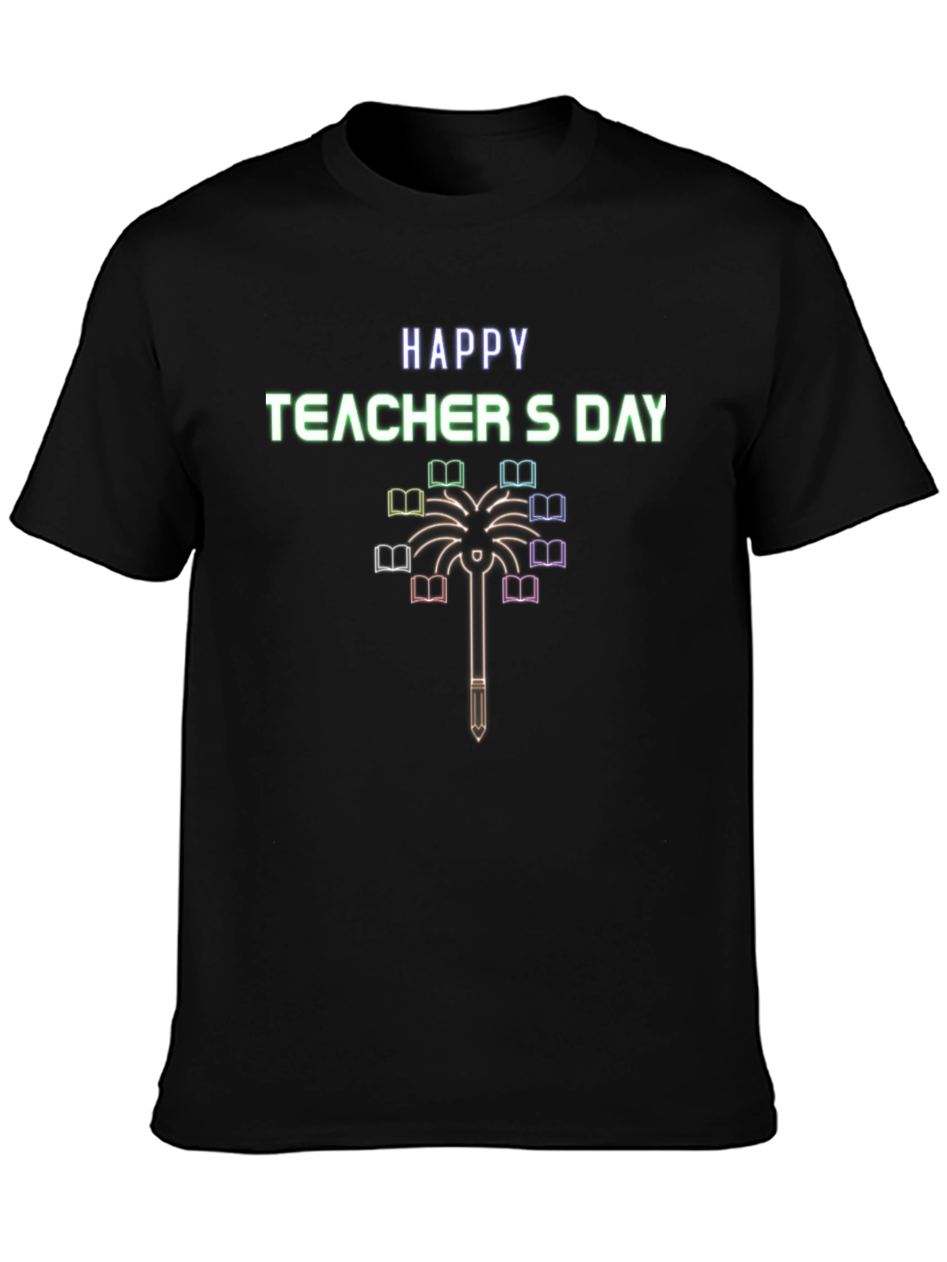Happy Teachers Day Graphic Tee - Black