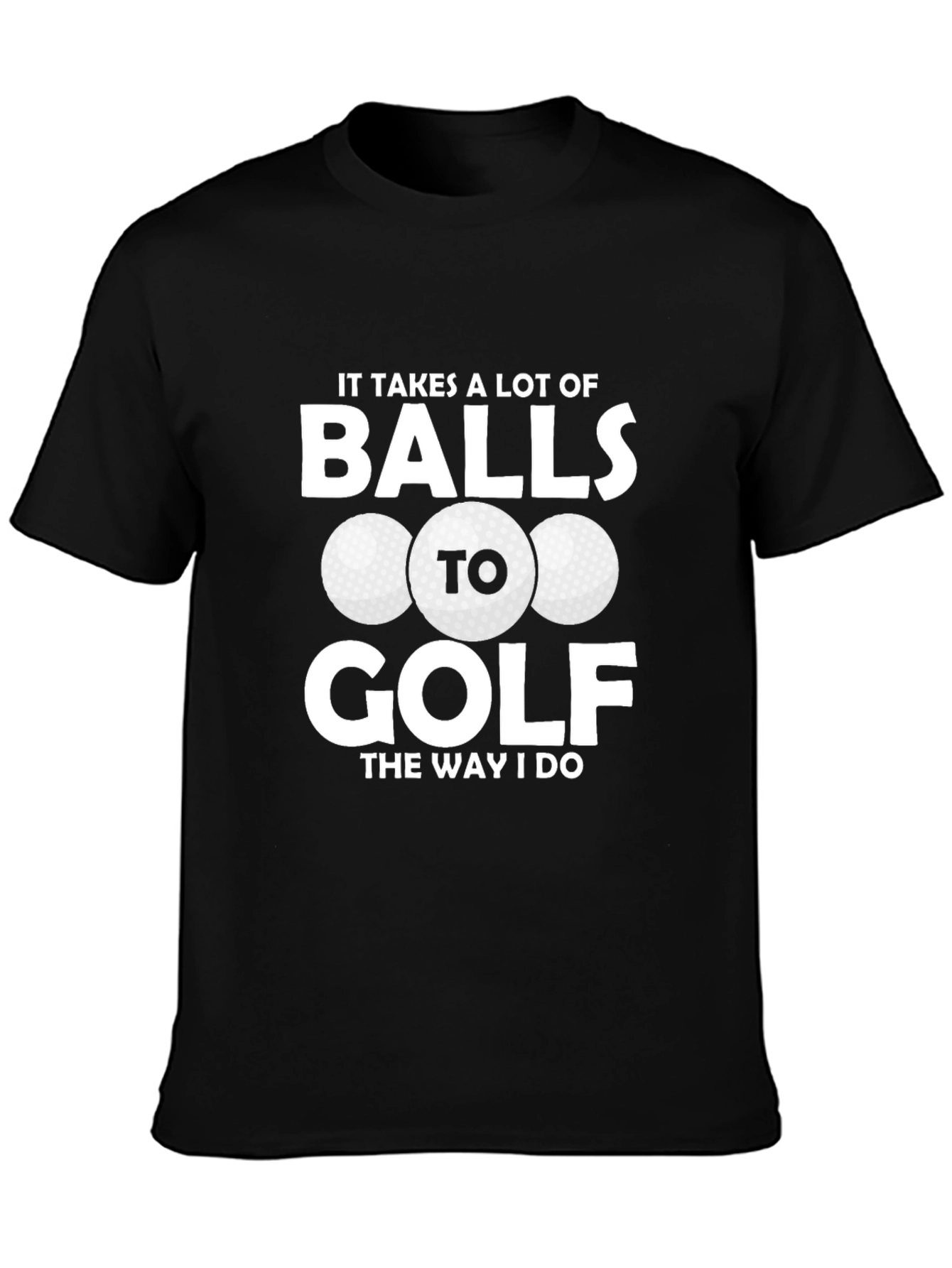 Funny Golf Balls Graphic Mens T-Shirt