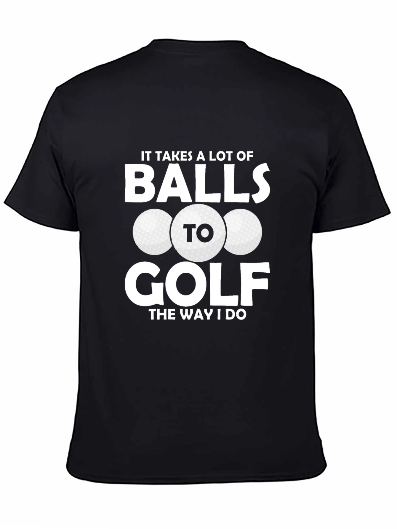 Funny Golf Balls Graphic Mens T-Shirt