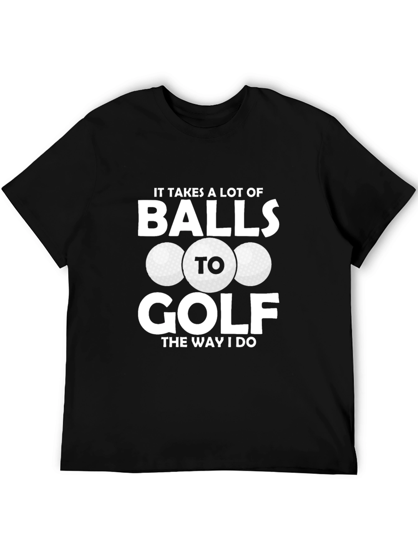 Funny Golf Balls Graphic Mens T-Shirt
