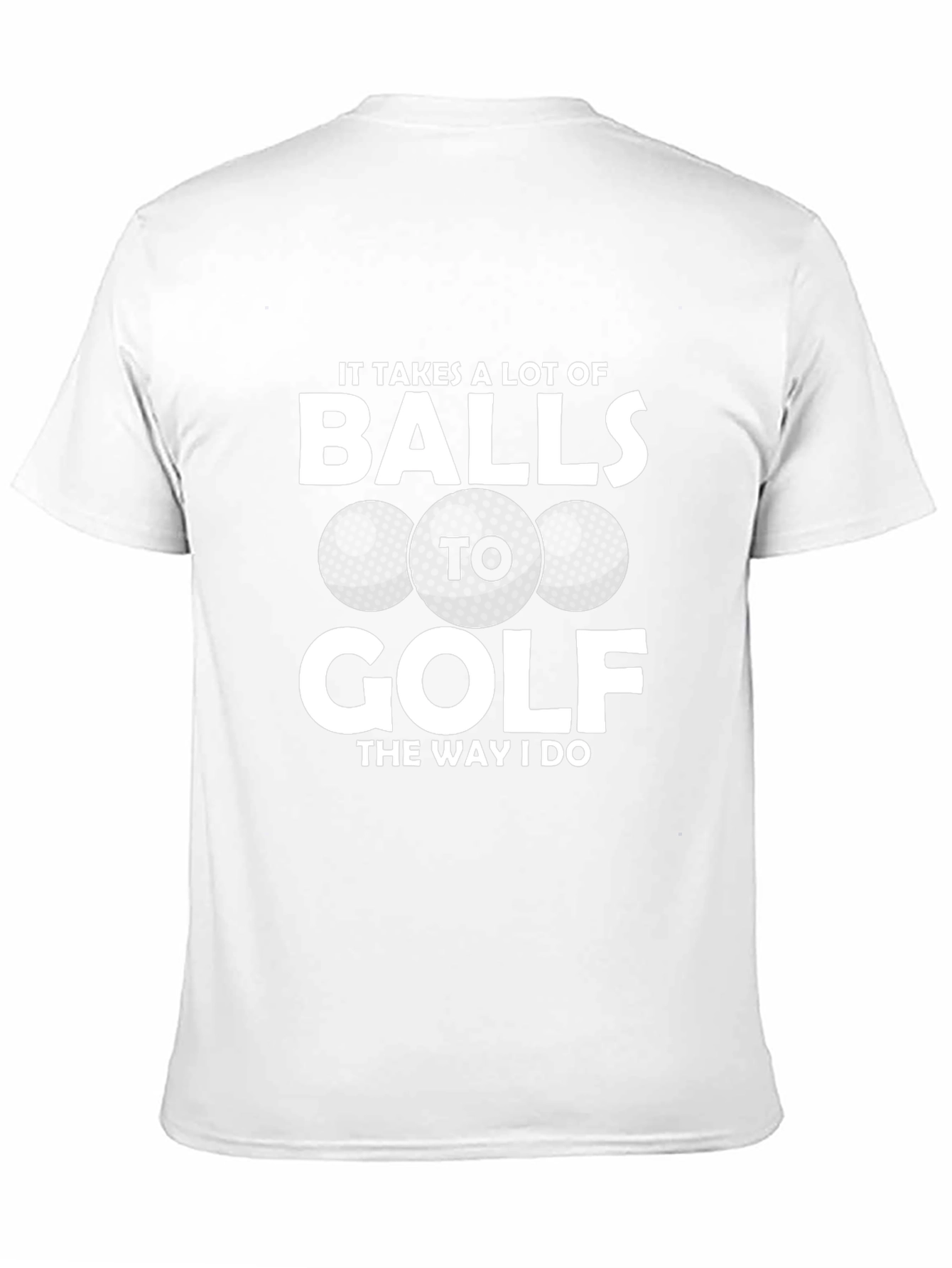 Funny Golf Balls Graphic Mens T-Shirt