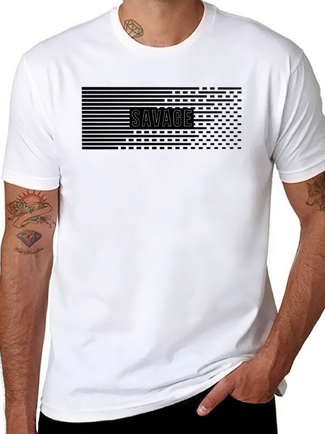 Savage Graphic Print Mens Black T-Shirt