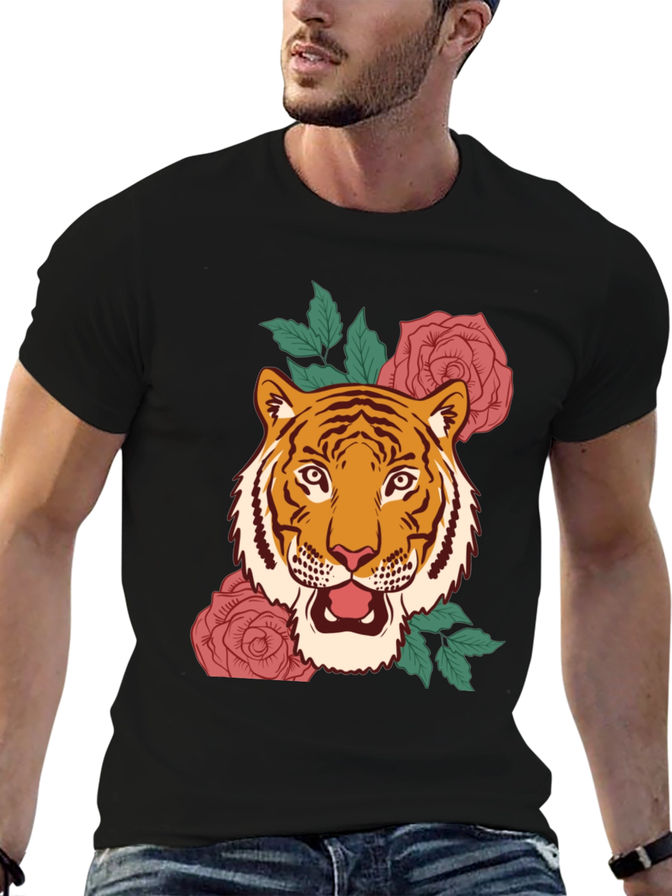 Tiger & Roses Graphic Tee