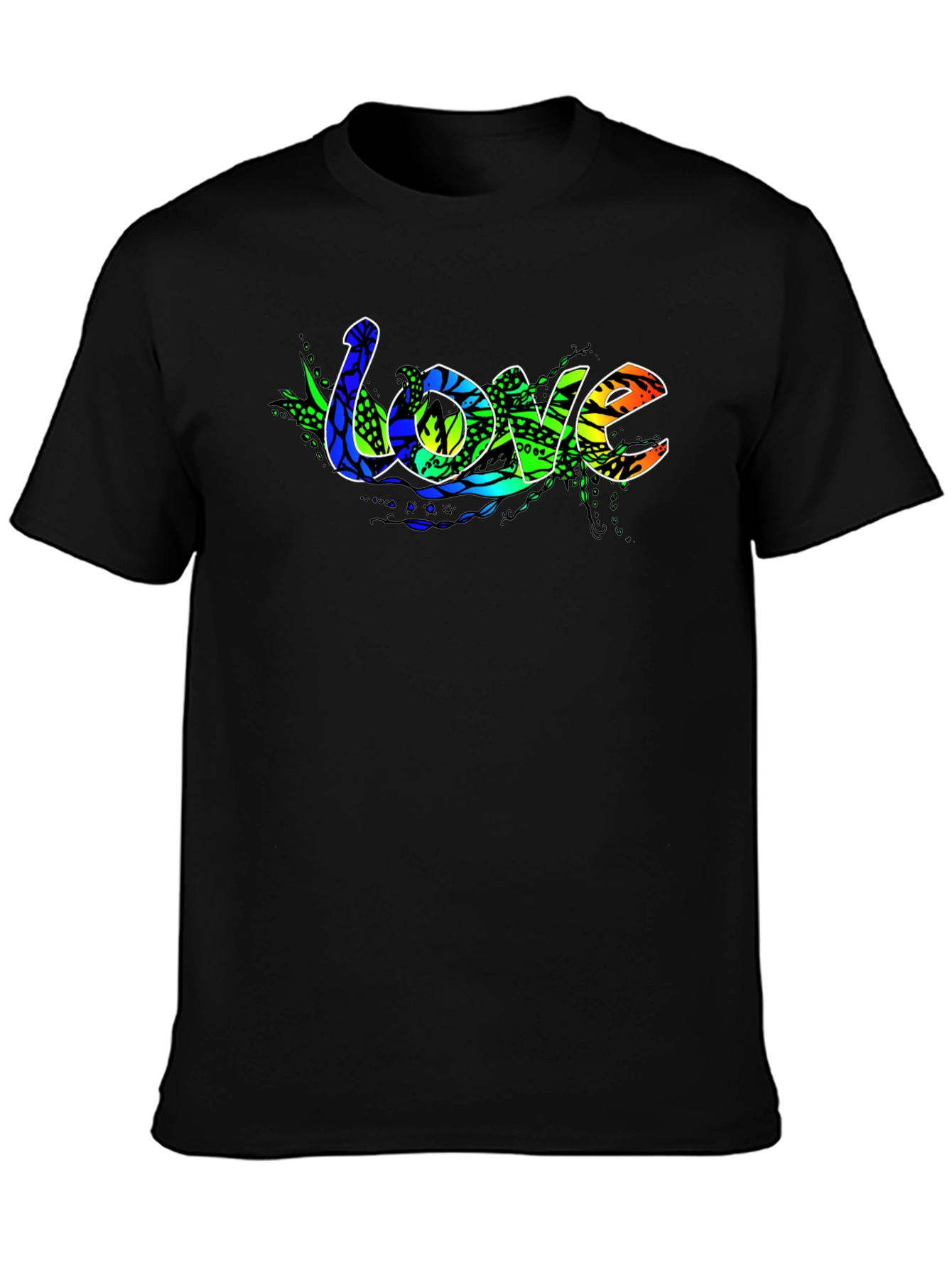 Love Graphic Print T-Shirt - Black