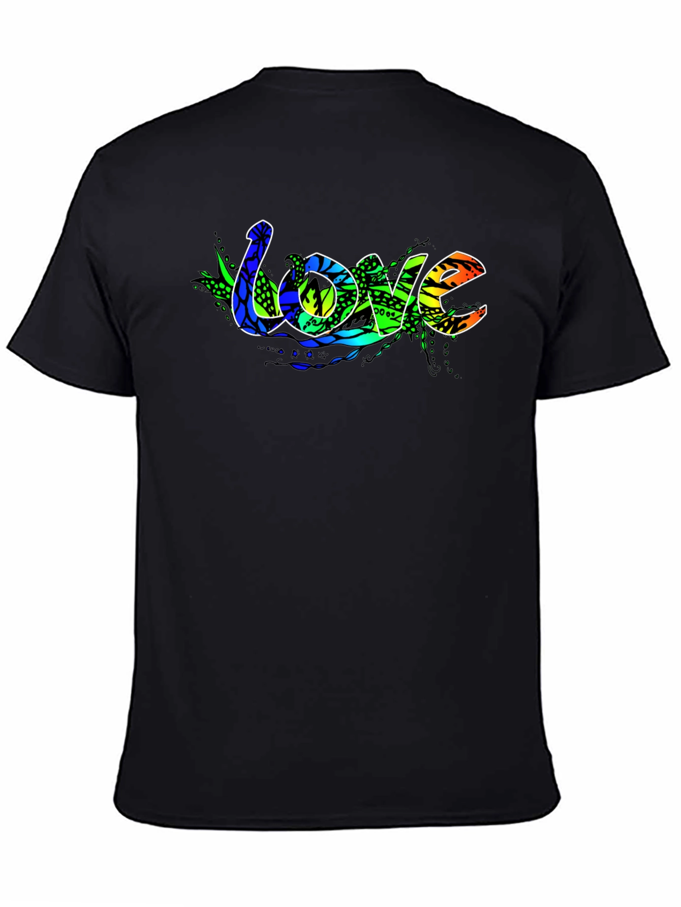 Love Graphic Print T-Shirt - Black