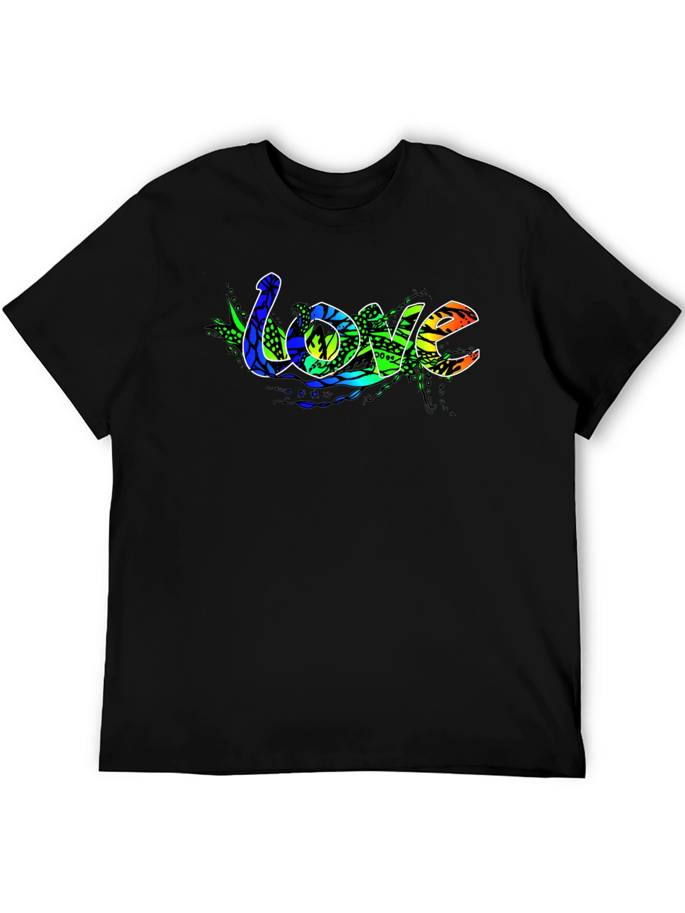 Love Graphic Print T-Shirt - Black