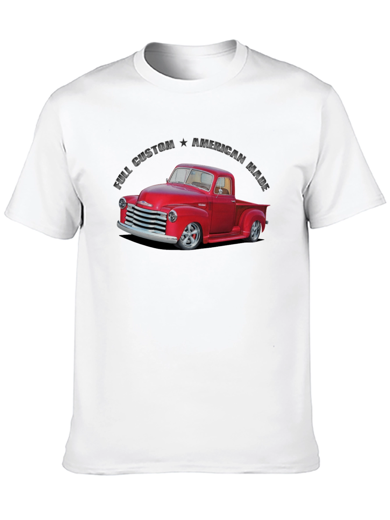 Custom American Made Red Truck Graphic T-Shirt