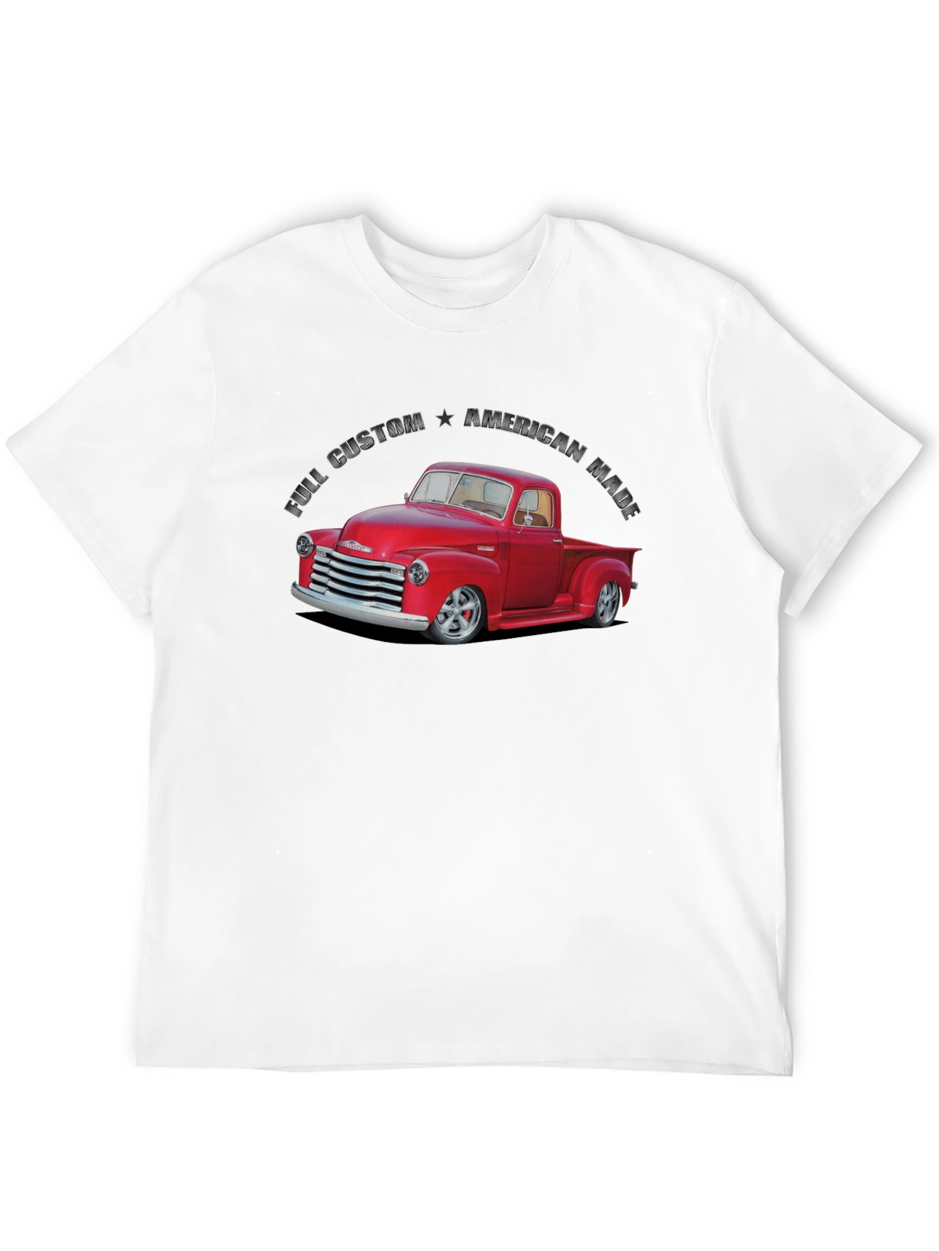 Custom American Made Red Truck Graphic T-Shirt