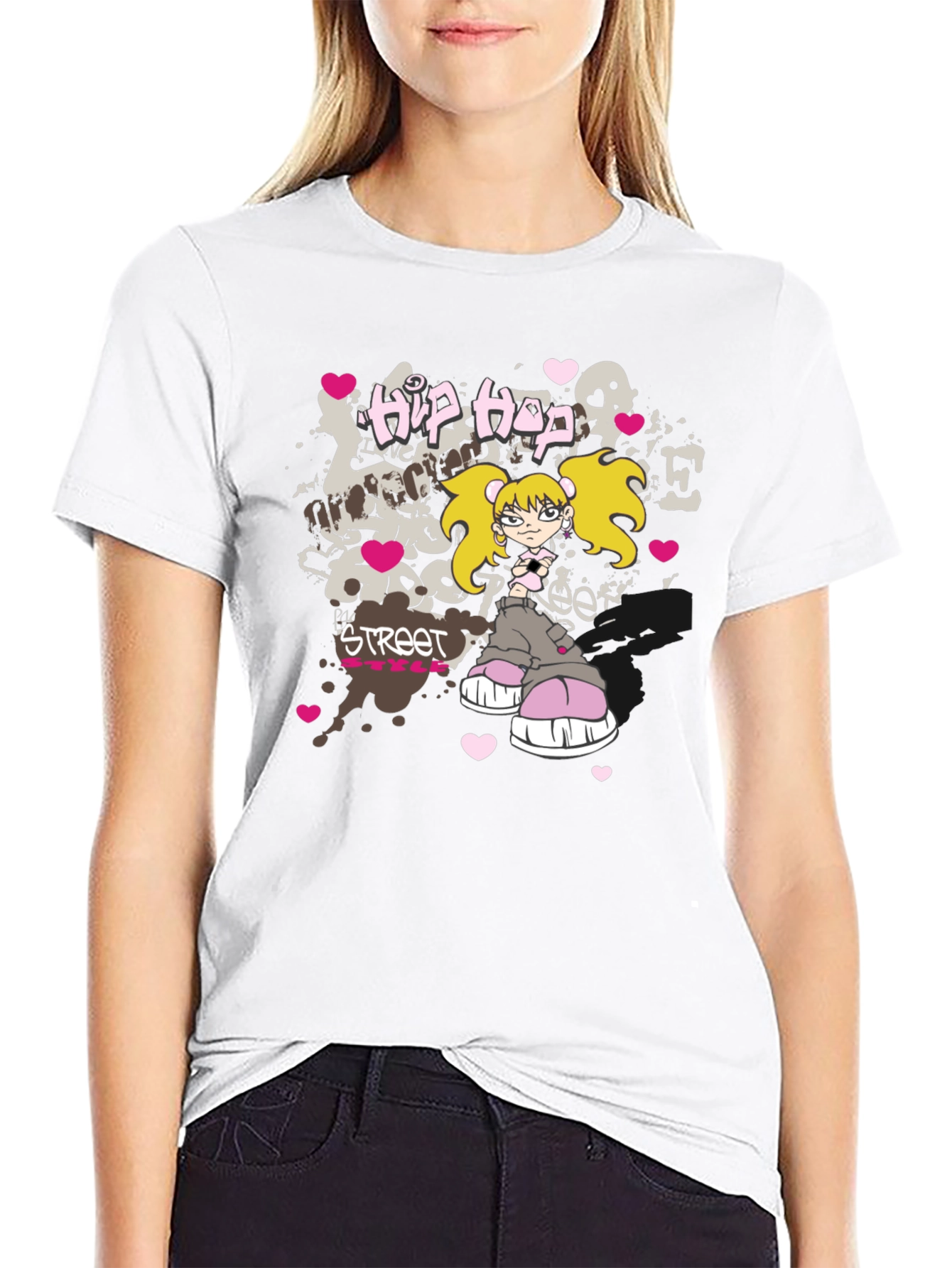 Hip Hop Street Style Black T-Shirt