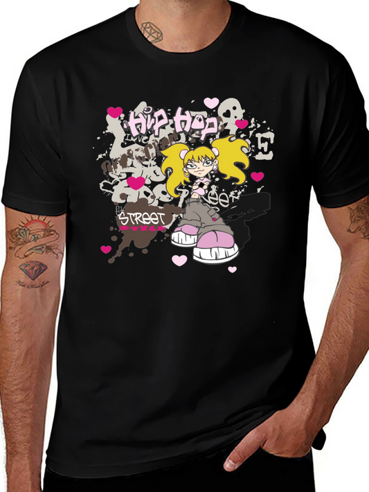 Hip Hop Street Style Black T-Shirt
