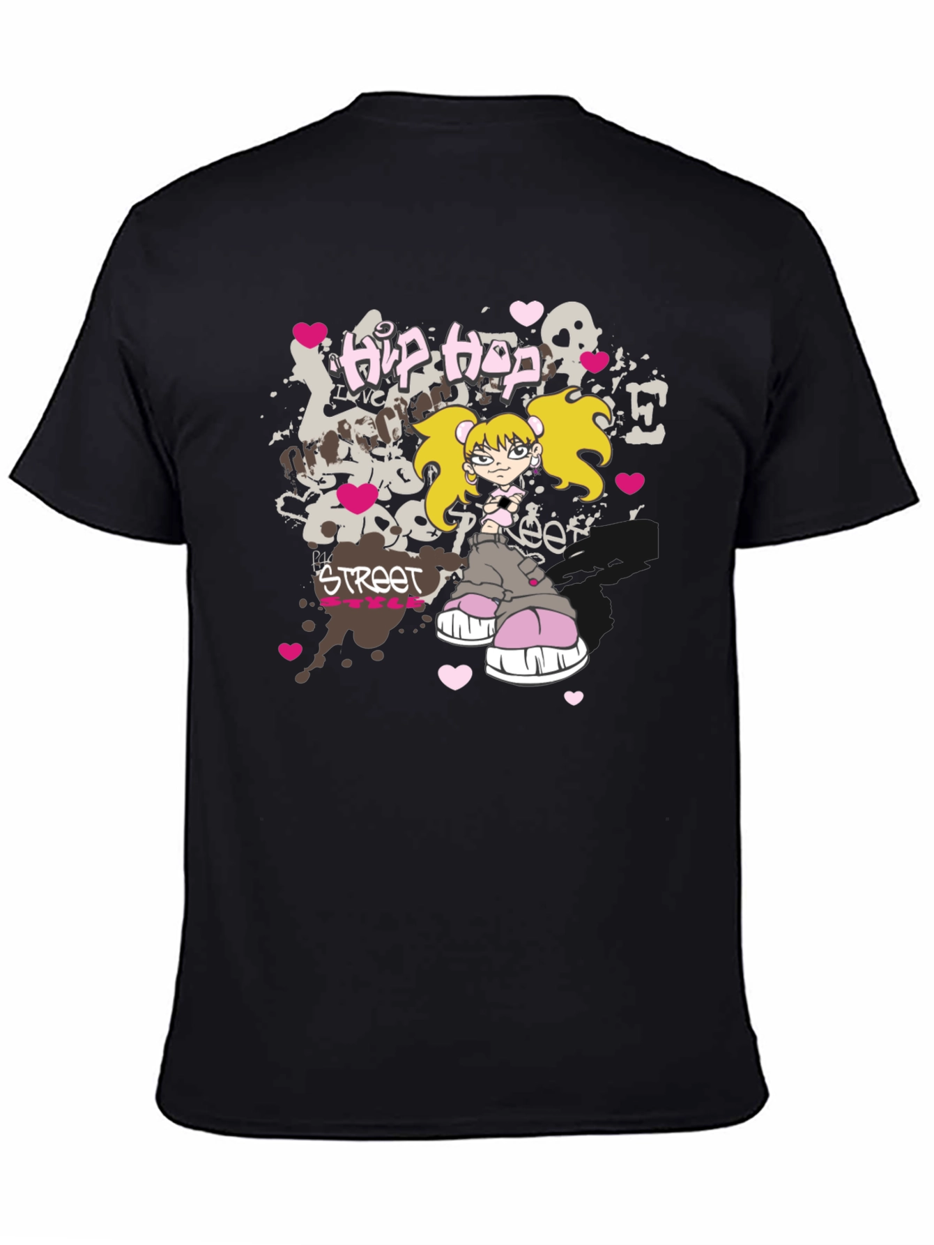 Hip Hop Street Style Black T-Shirt