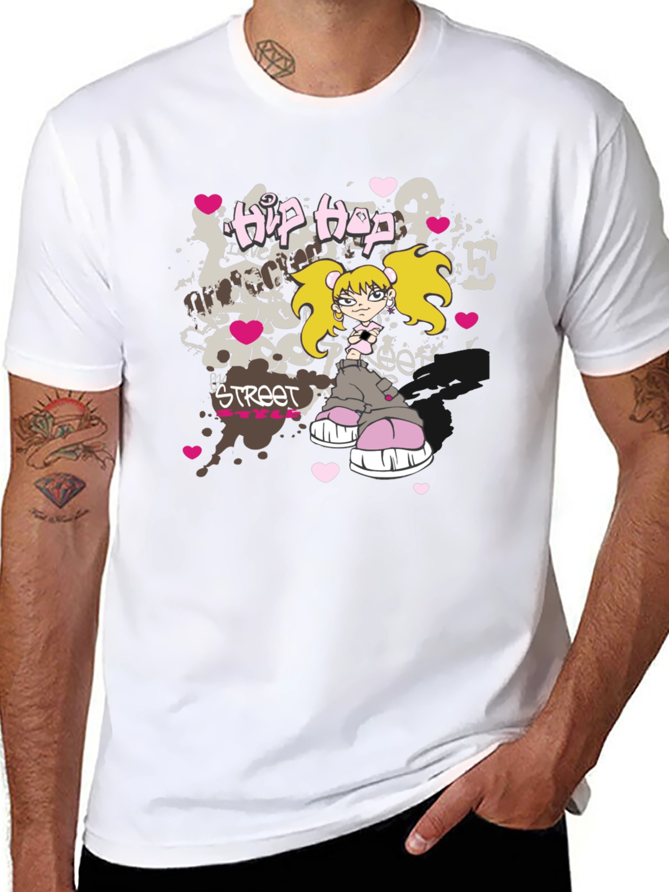 Hip Hop Street Style Black T-Shirt