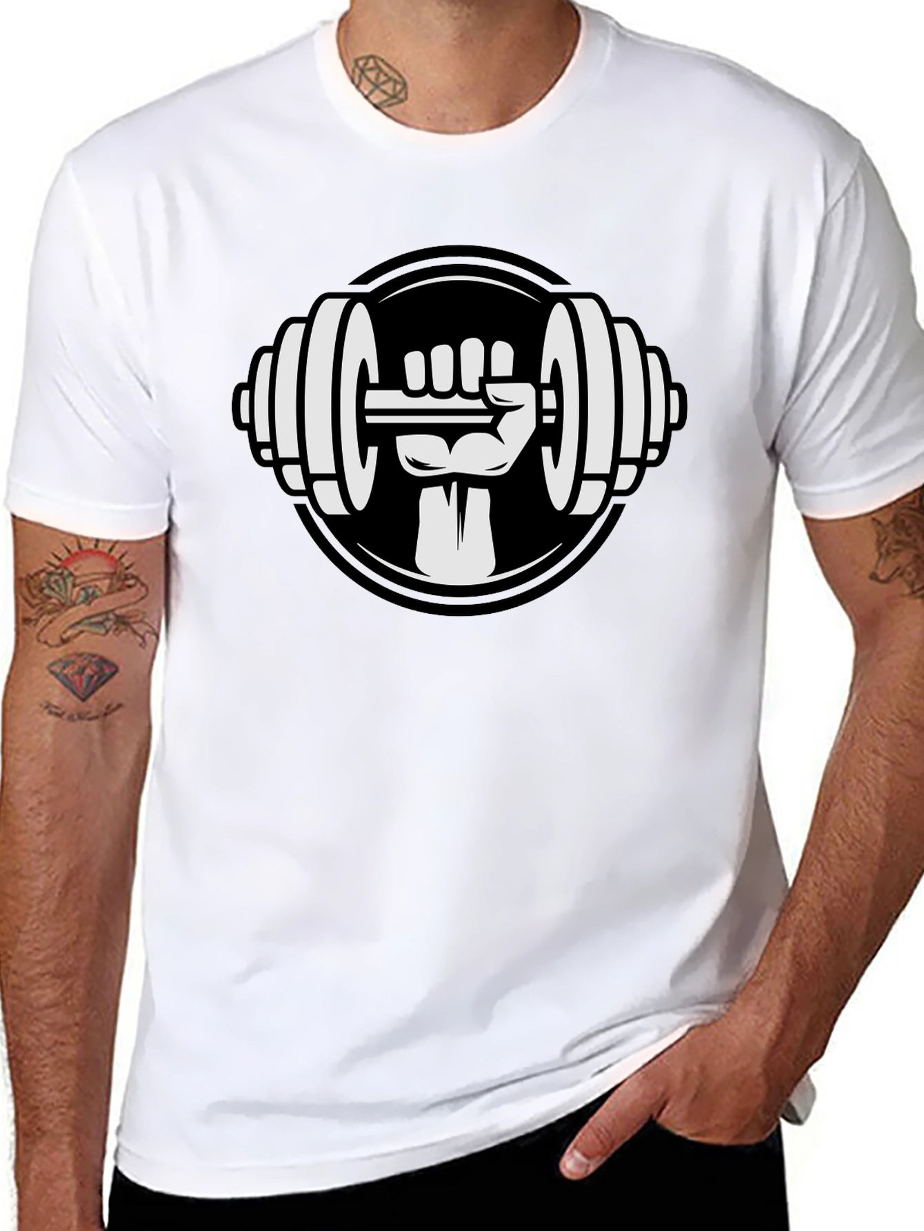 Weightlifting Hand T-Shirt - Black Graphic Tee