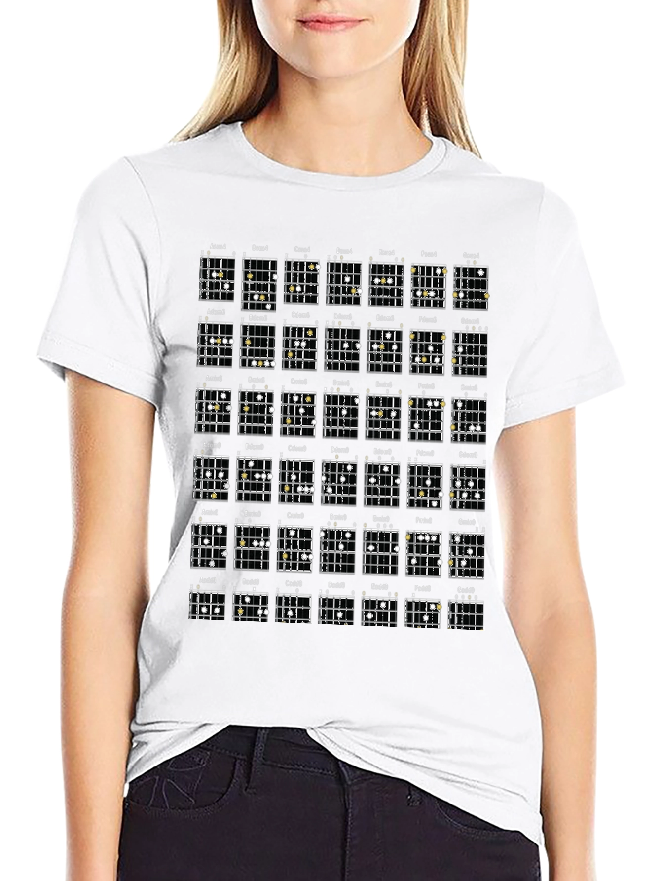 Guitar Chord Chart T-Shirt - Music Lover Tee