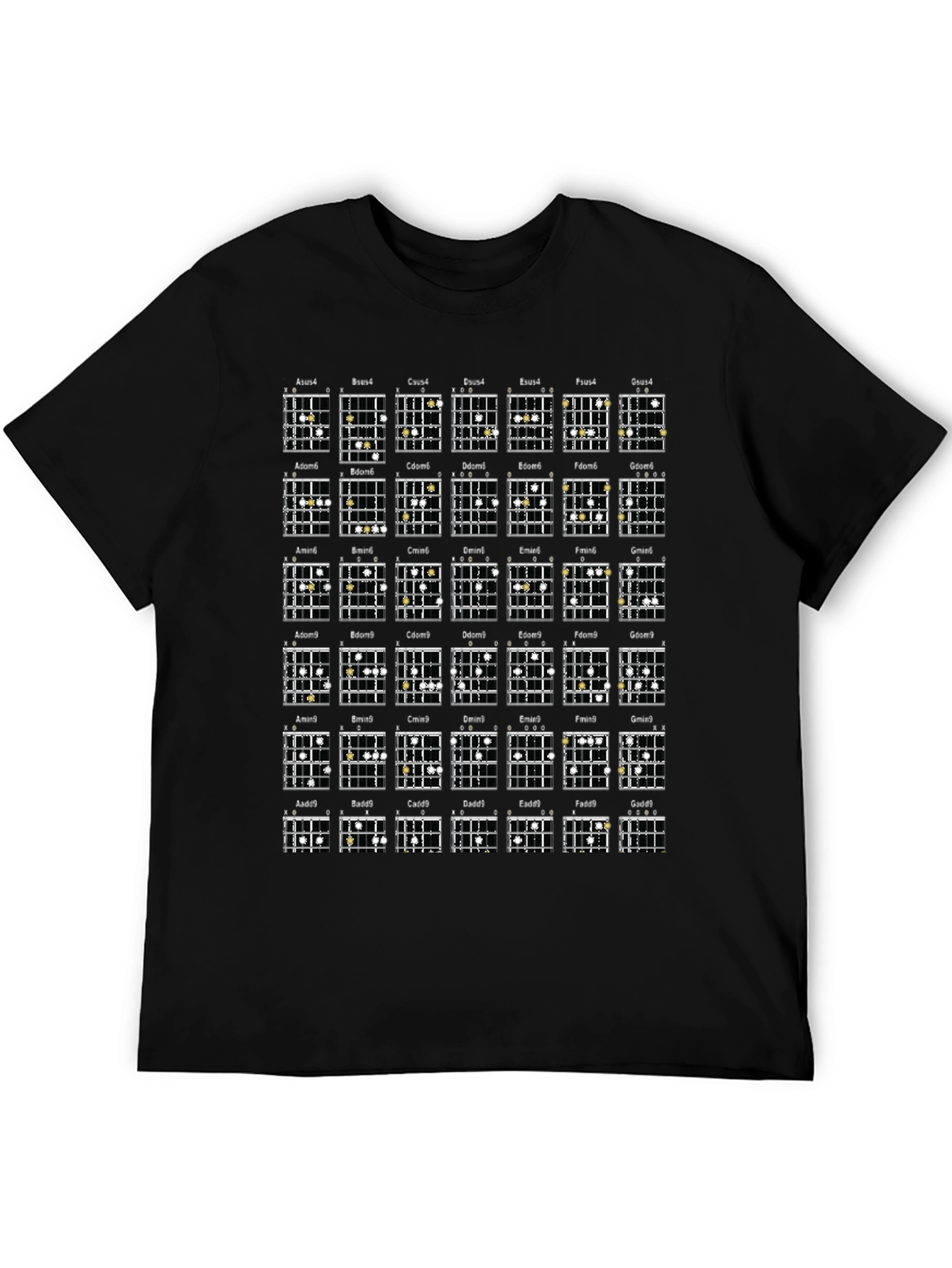 Guitar Chord Chart T-Shirt - Music Lover Tee