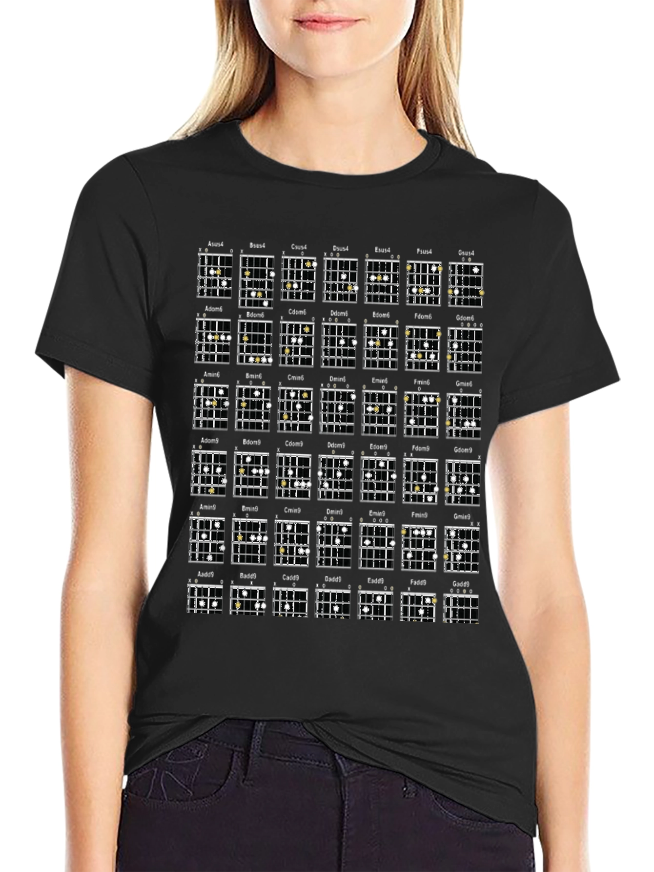 Guitar Chord Chart T-Shirt - Music Lover Tee
