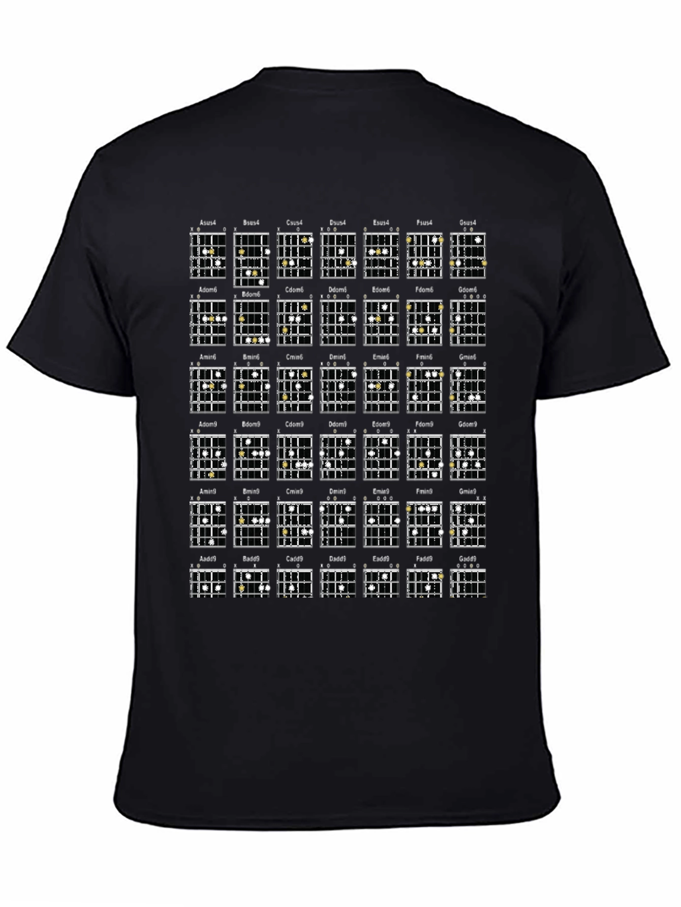 Guitar Chord Chart T-Shirt - Music Lover Tee