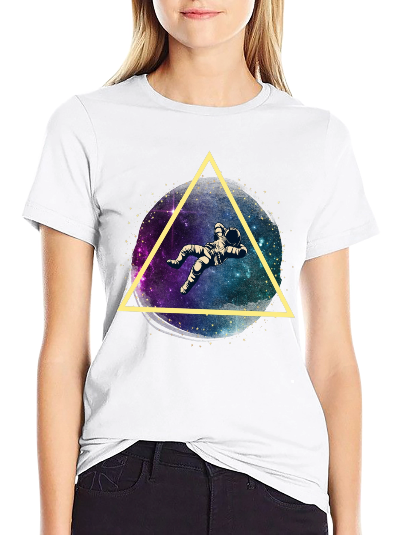 Astronaut Triangle Graphic Tee