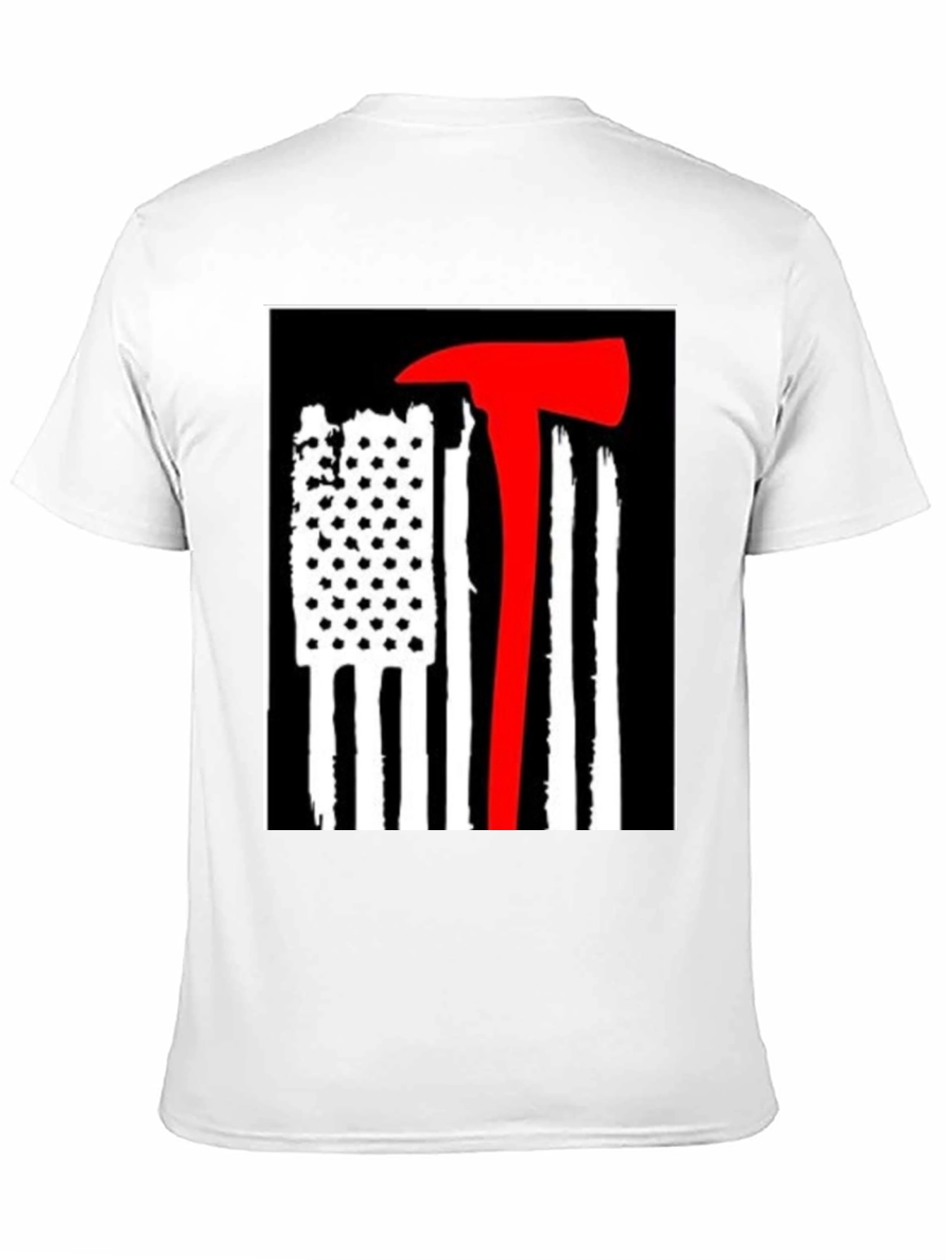 Firefighter Axe Flag Graphic Tee