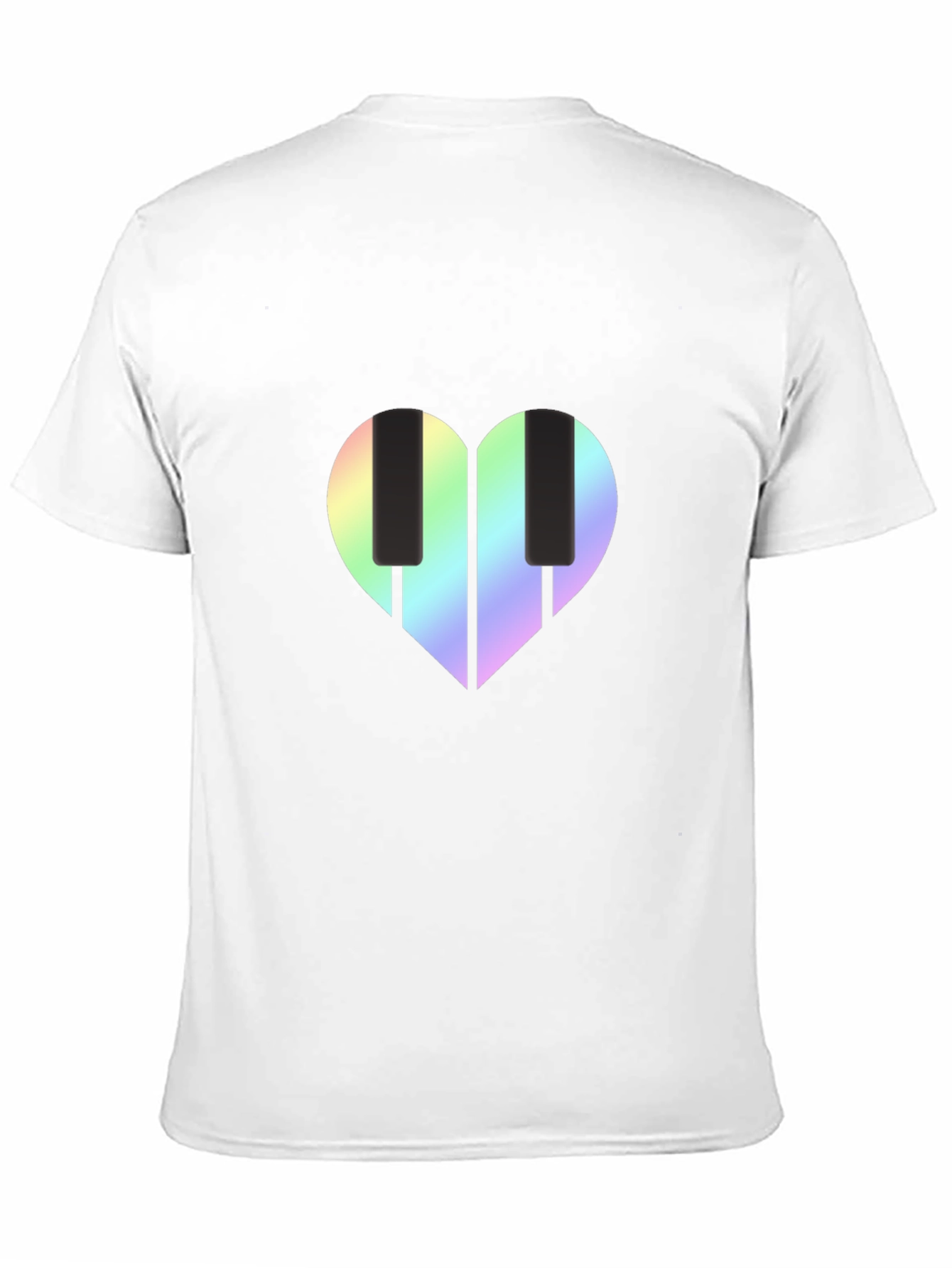 Heart Piano Keys Graphic Tee - Black