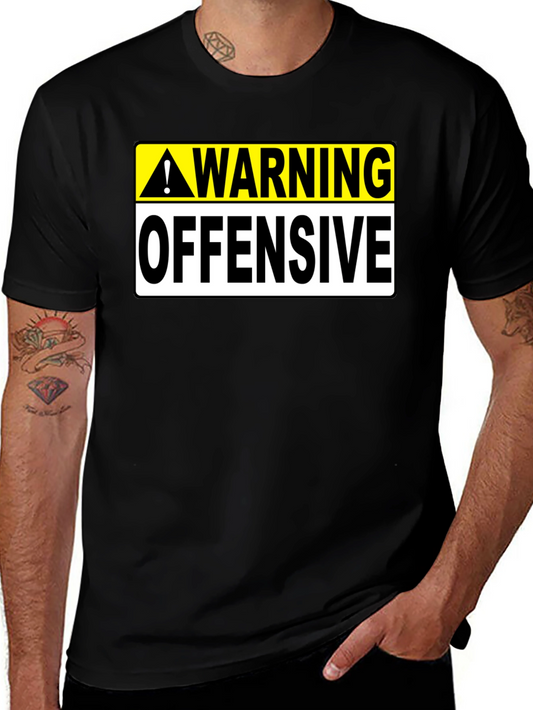 Warning Offensive Graphic T-Shirt