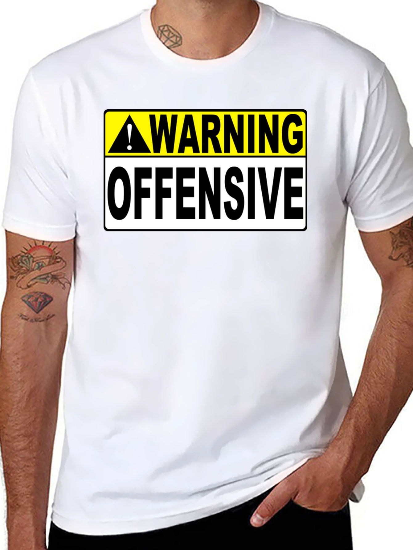 Warning Offensive Graphic T-Shirt