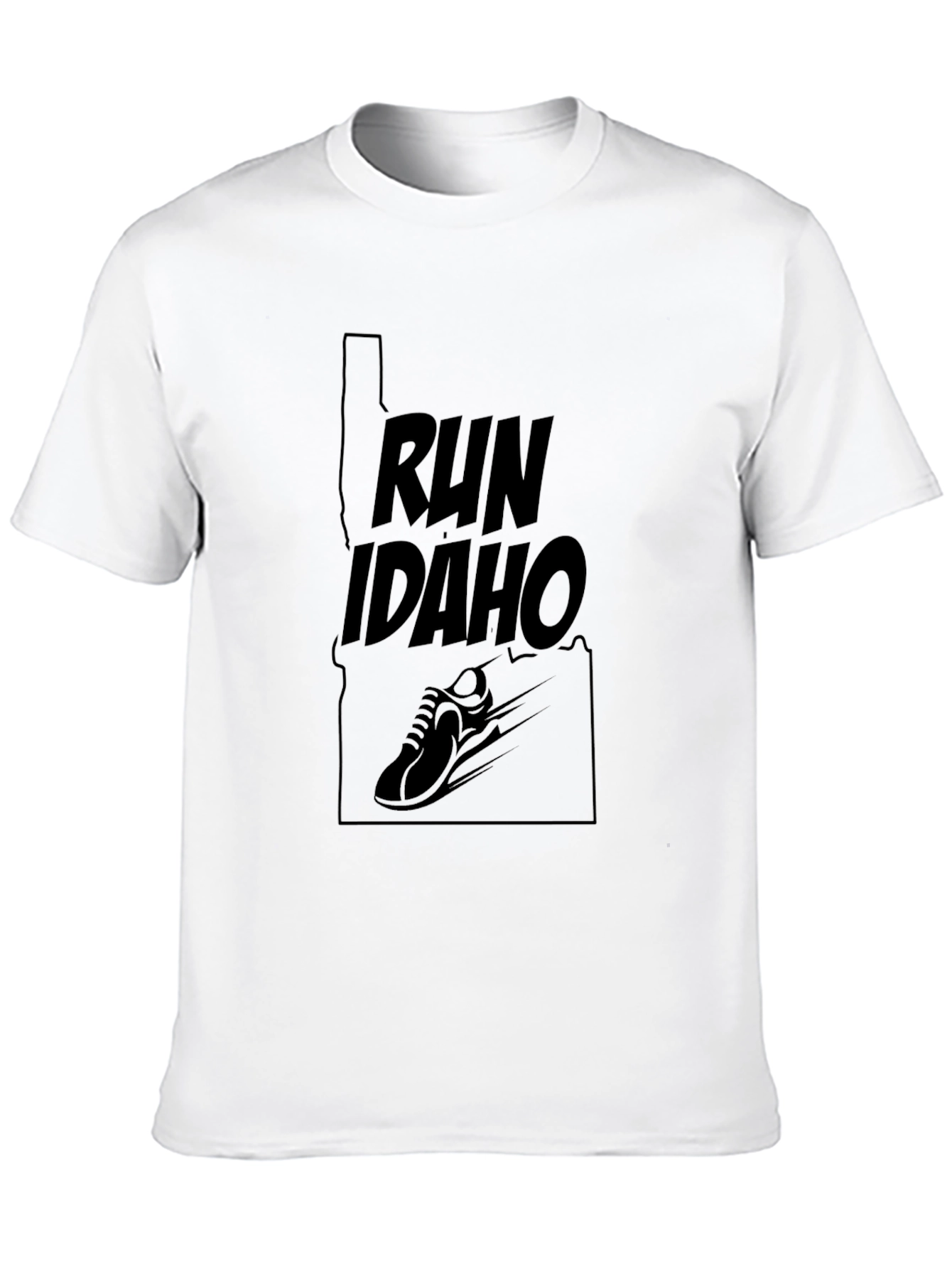 Run Idaho Black T-Shirt - State Pride