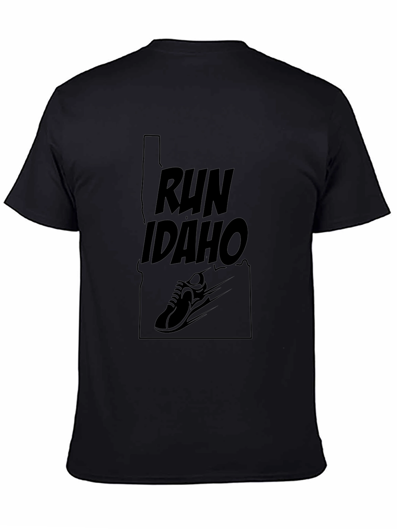 Run Idaho Black T-Shirt - State Pride