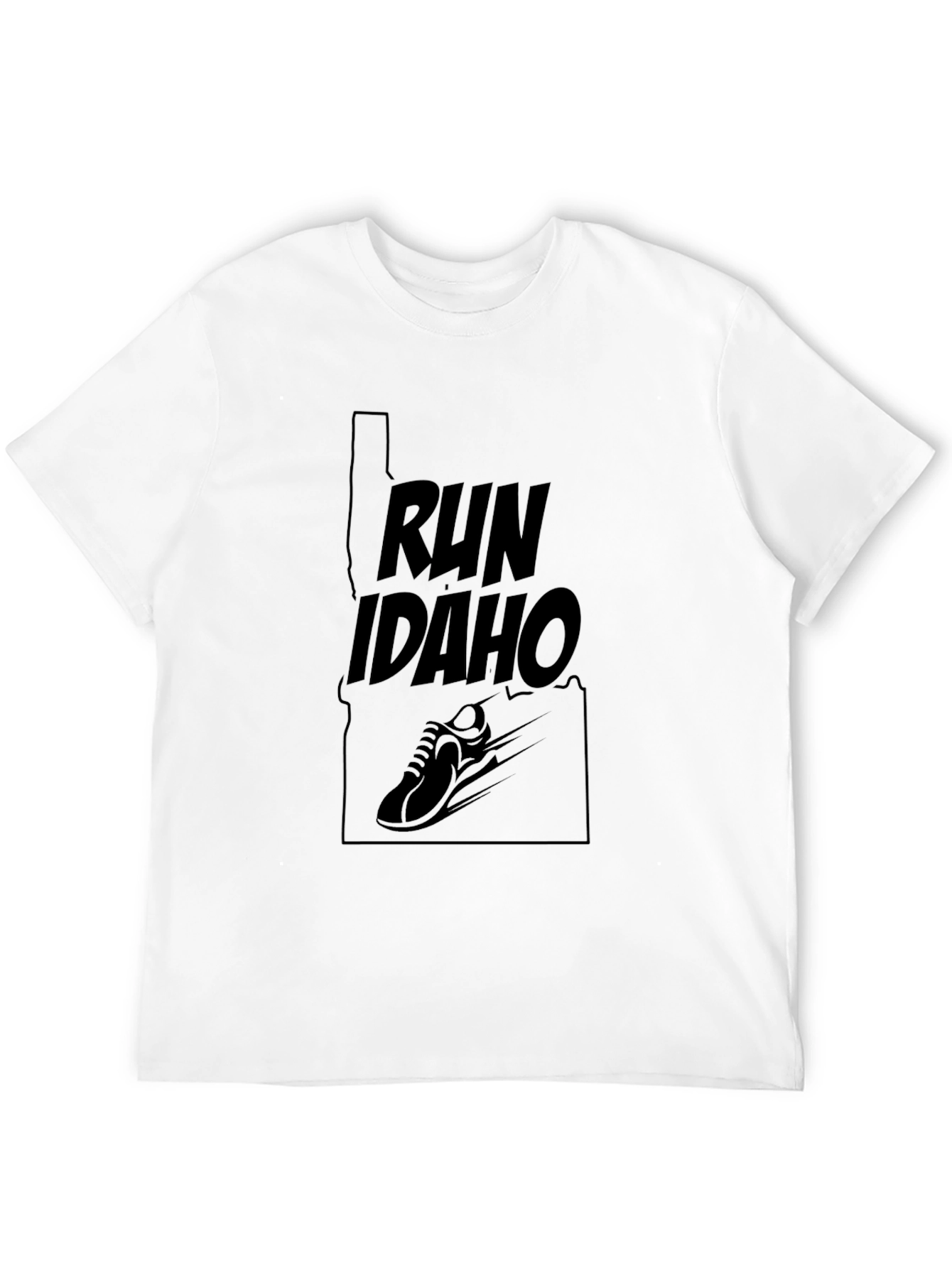 Run Idaho Black T-Shirt - State Pride