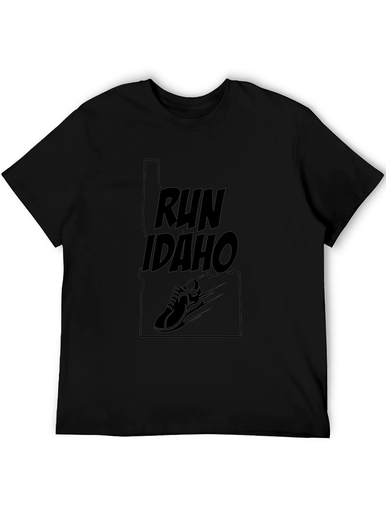 Run Idaho Black T-Shirt - State Pride