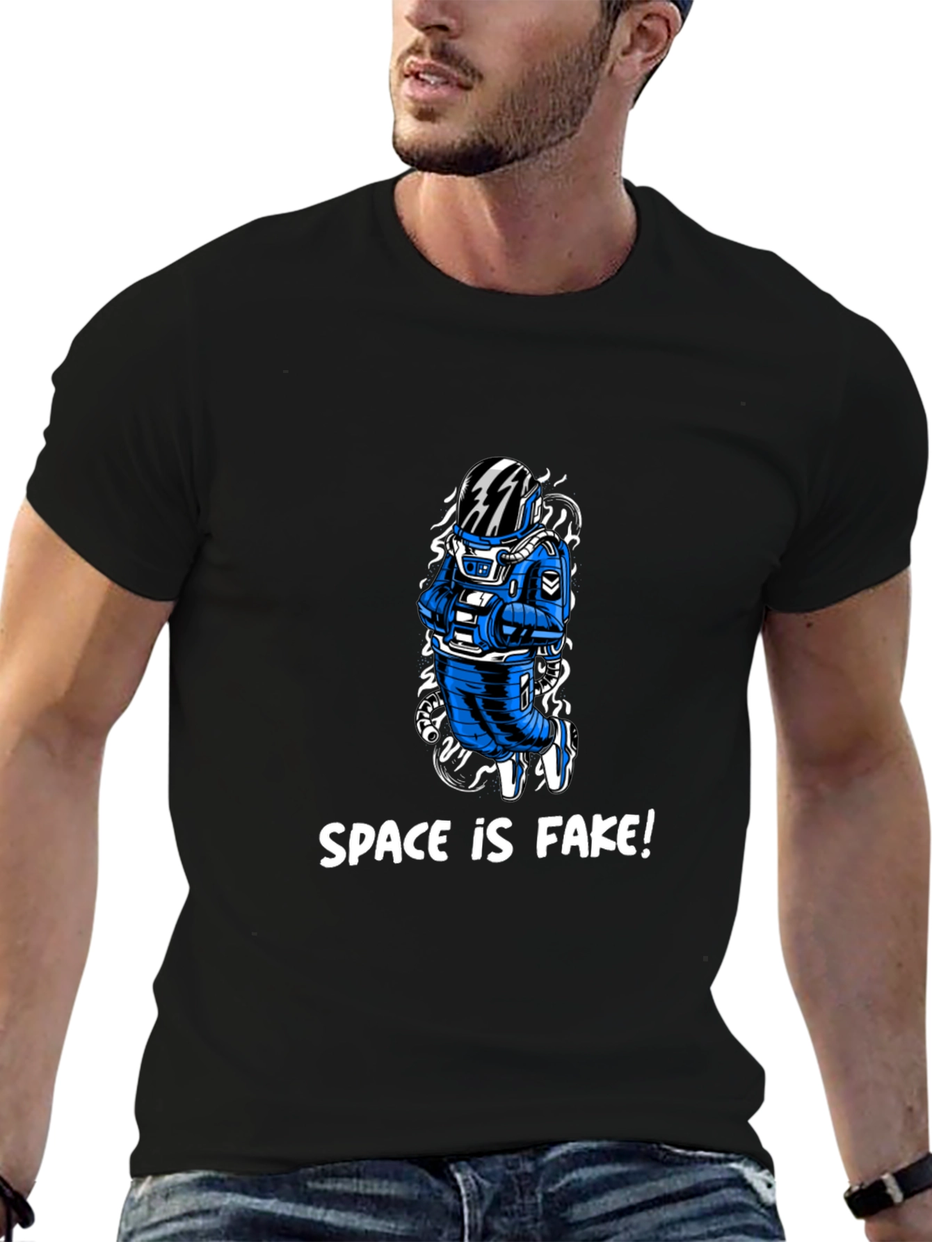 Space is Fake T-Shirt - Astronaut Design
