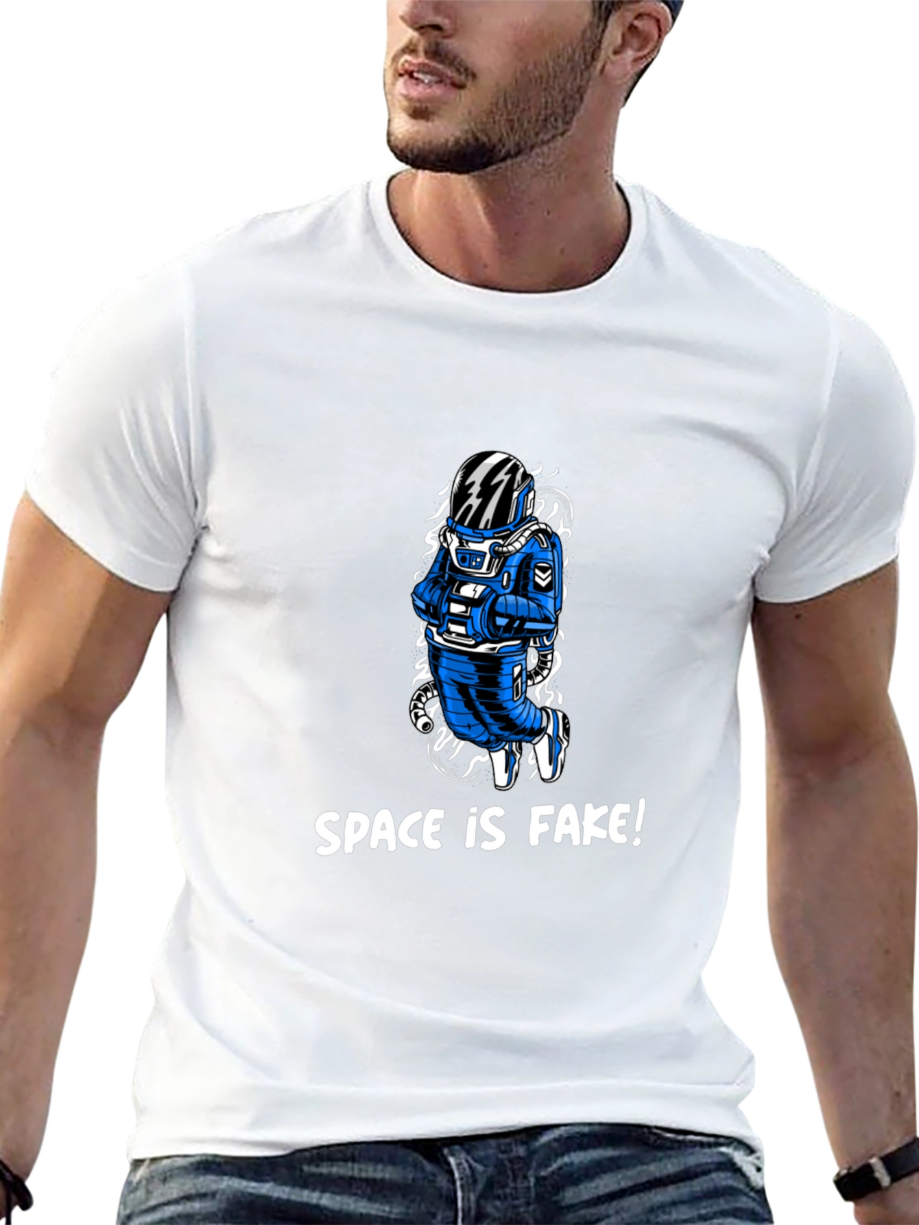 Space is Fake T-Shirt - Astronaut Design