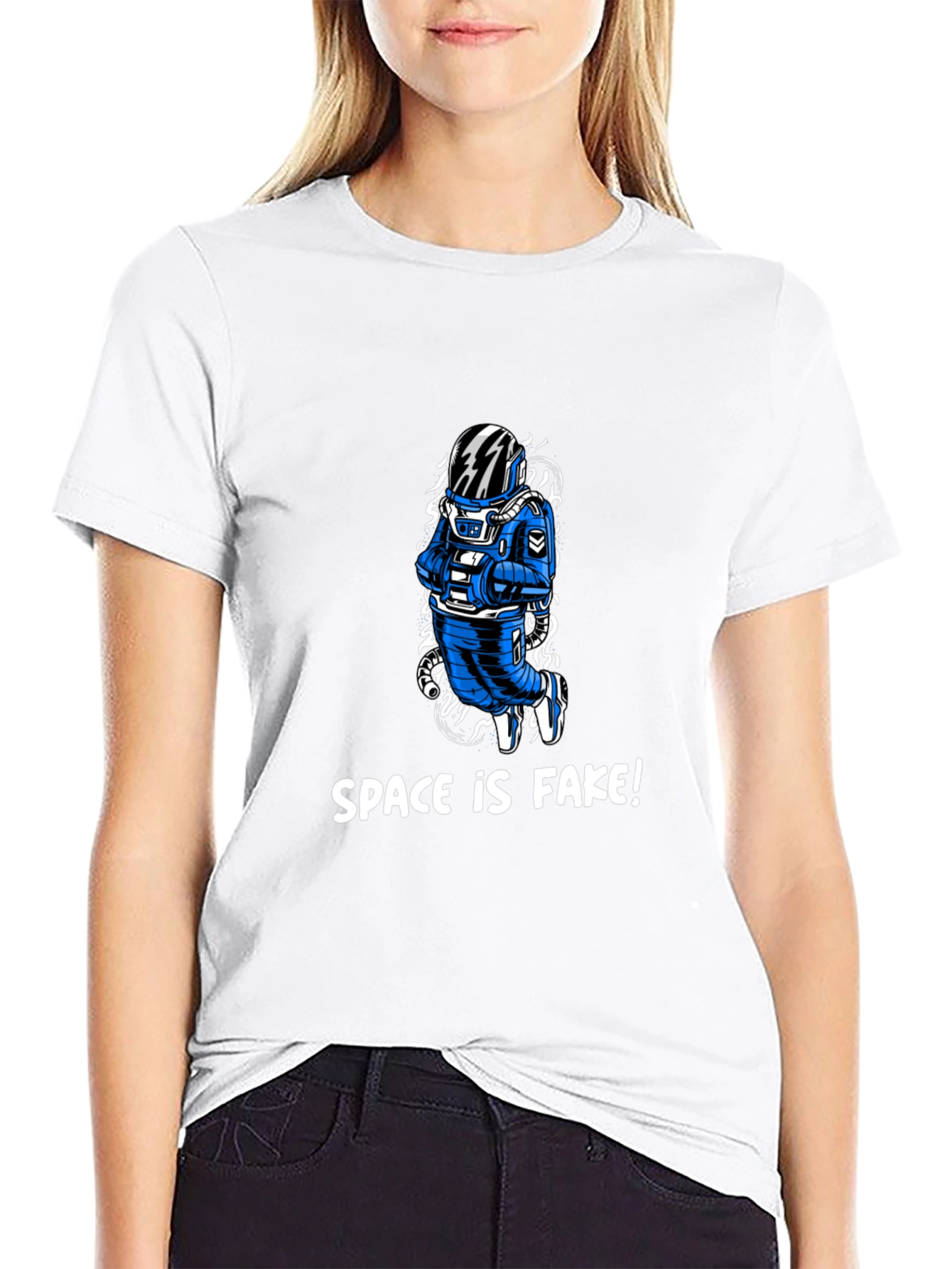 Space is Fake T-Shirt - Astronaut Design