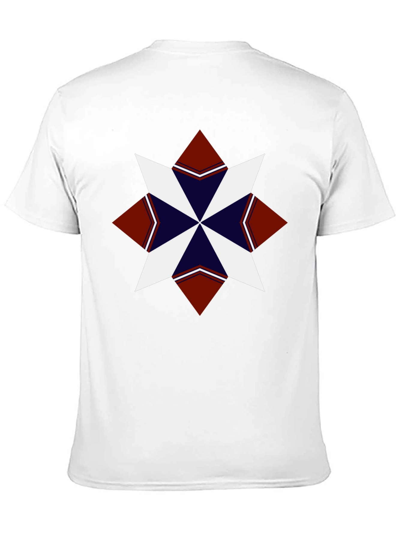 Geometric Starburst Graphic Tee - Black
