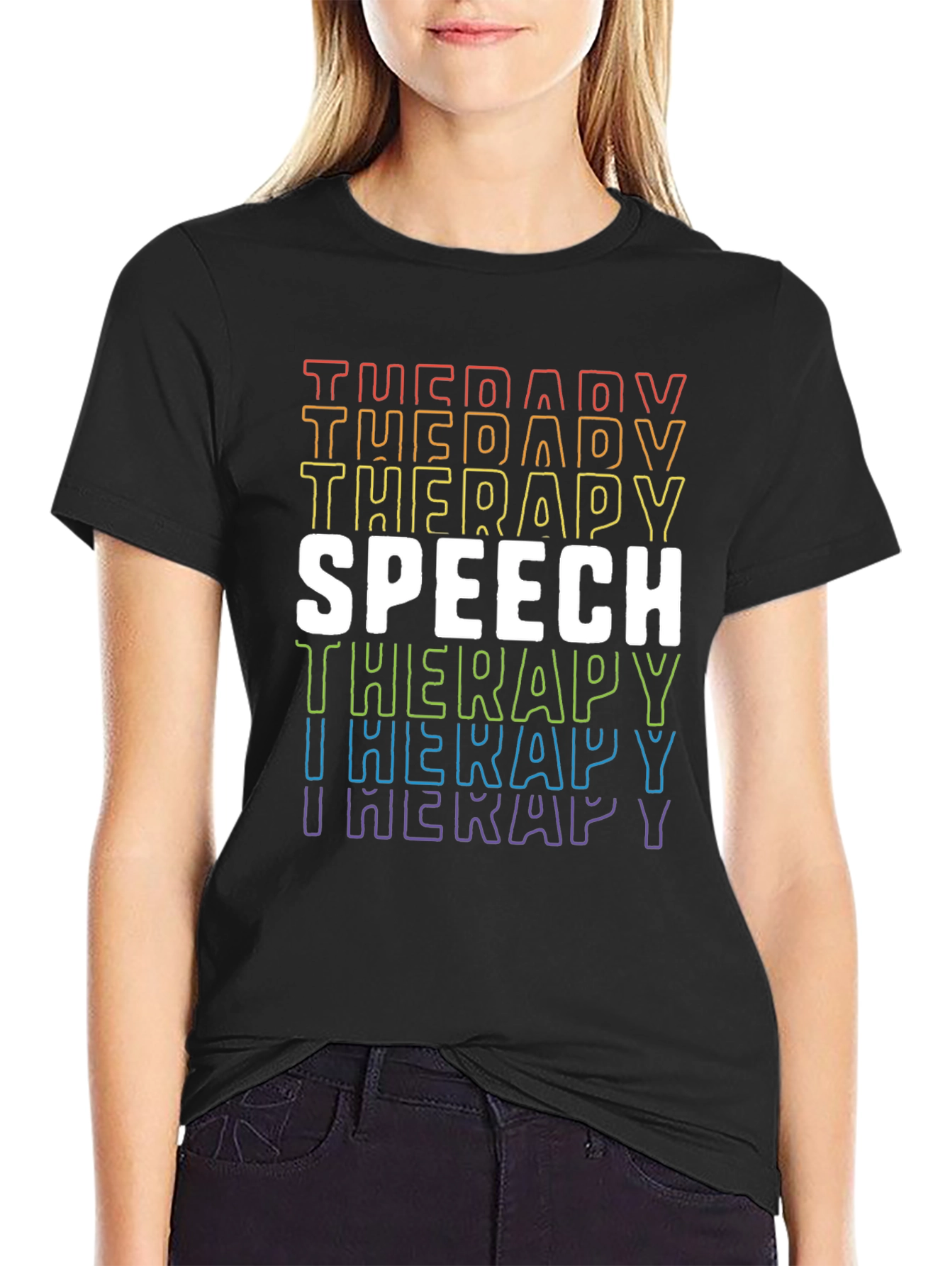 Speech Therapy Rainbow Pride T-Shirt