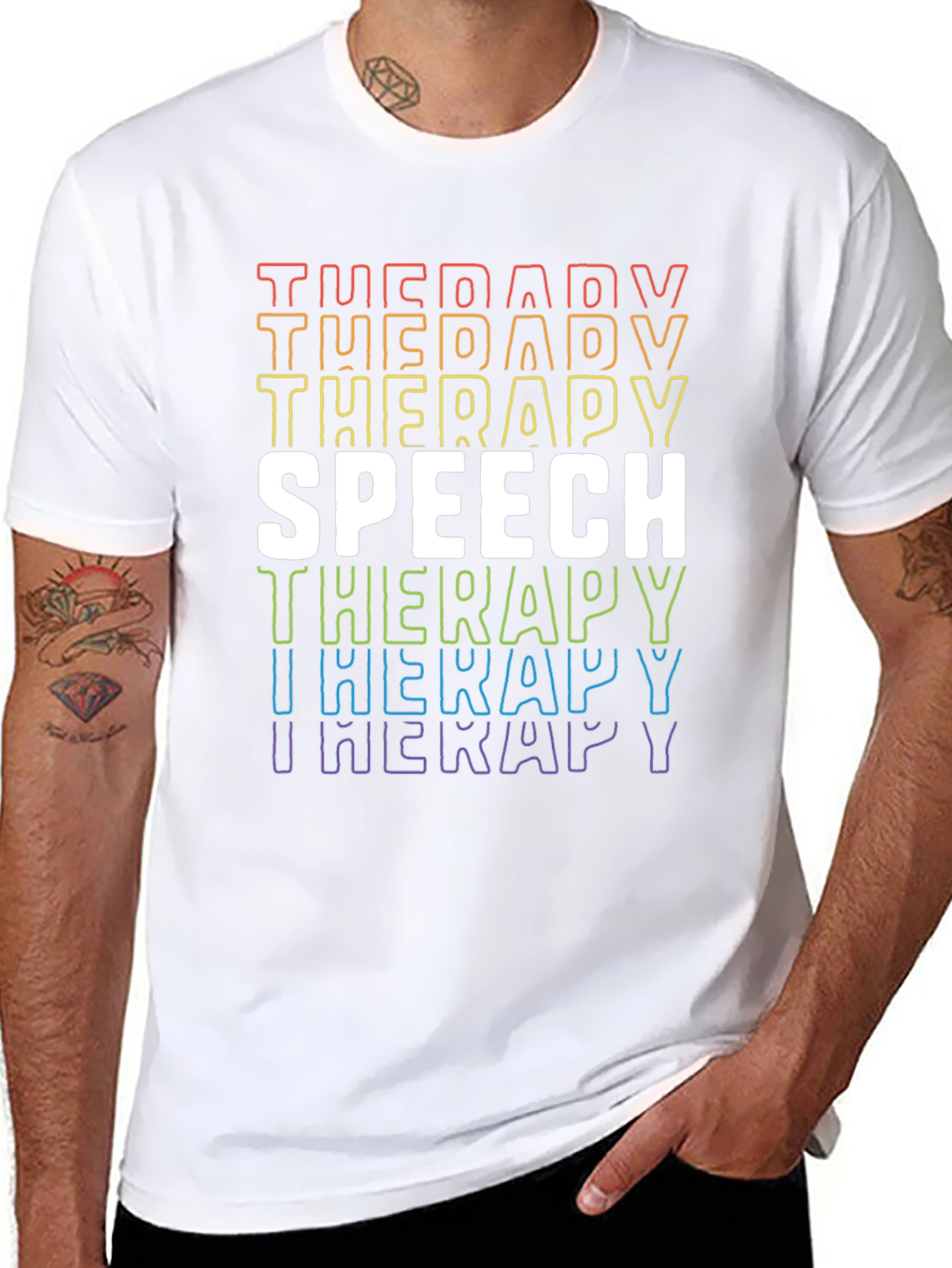 Speech Therapy Rainbow Pride T-Shirt