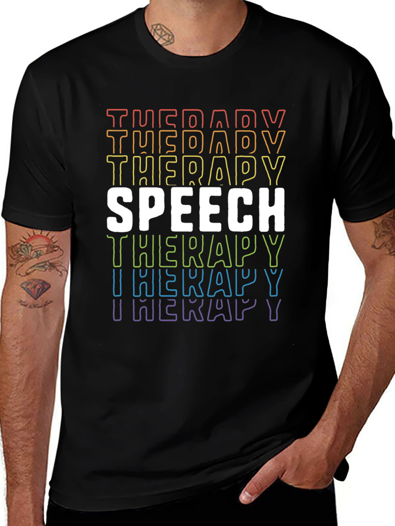Speech Therapy Rainbow Pride T-Shirt
