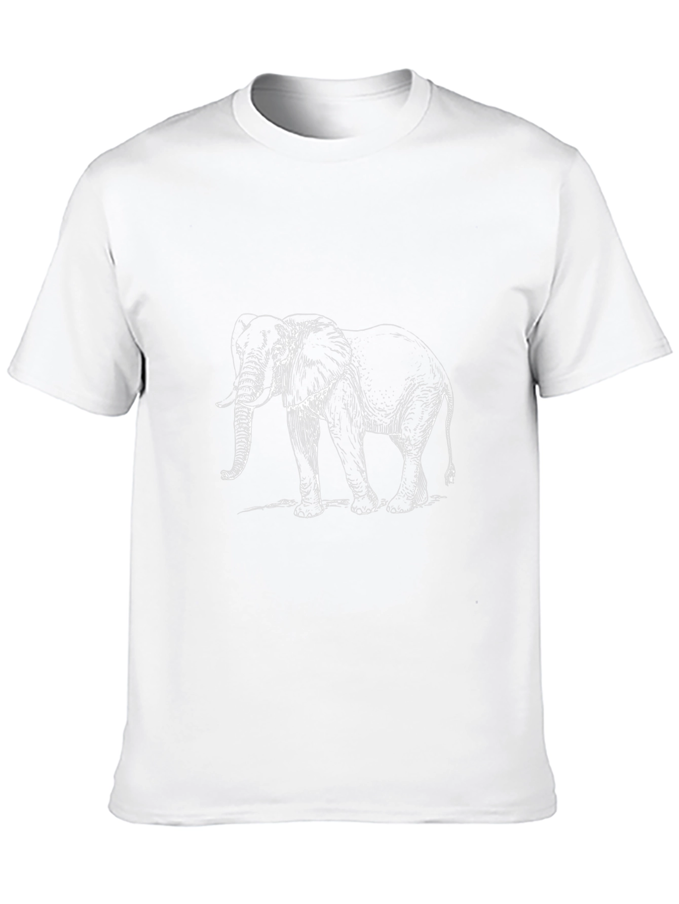 Elephant Sketch Graphic Tee - Black