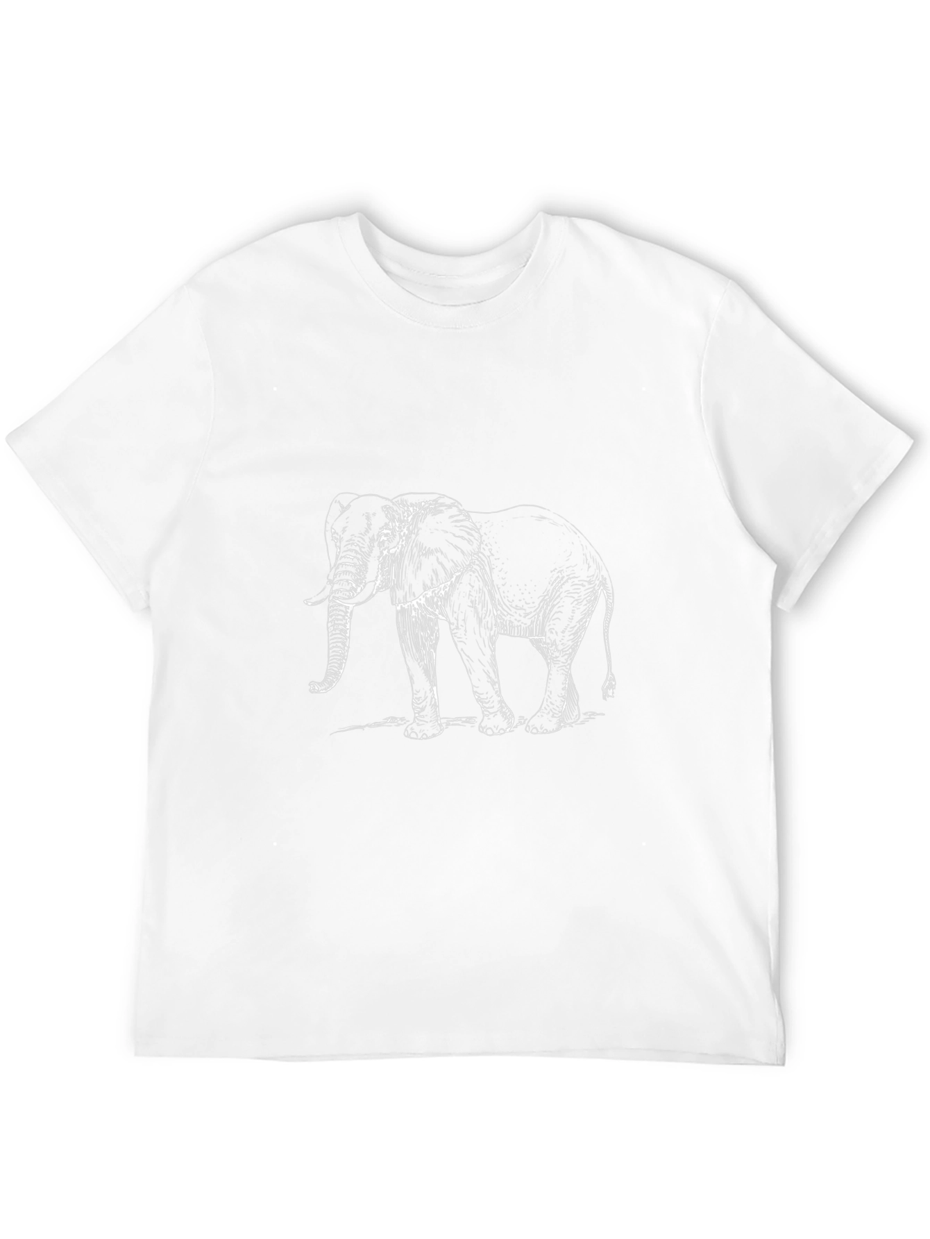 Elephant Sketch Graphic Tee - Black