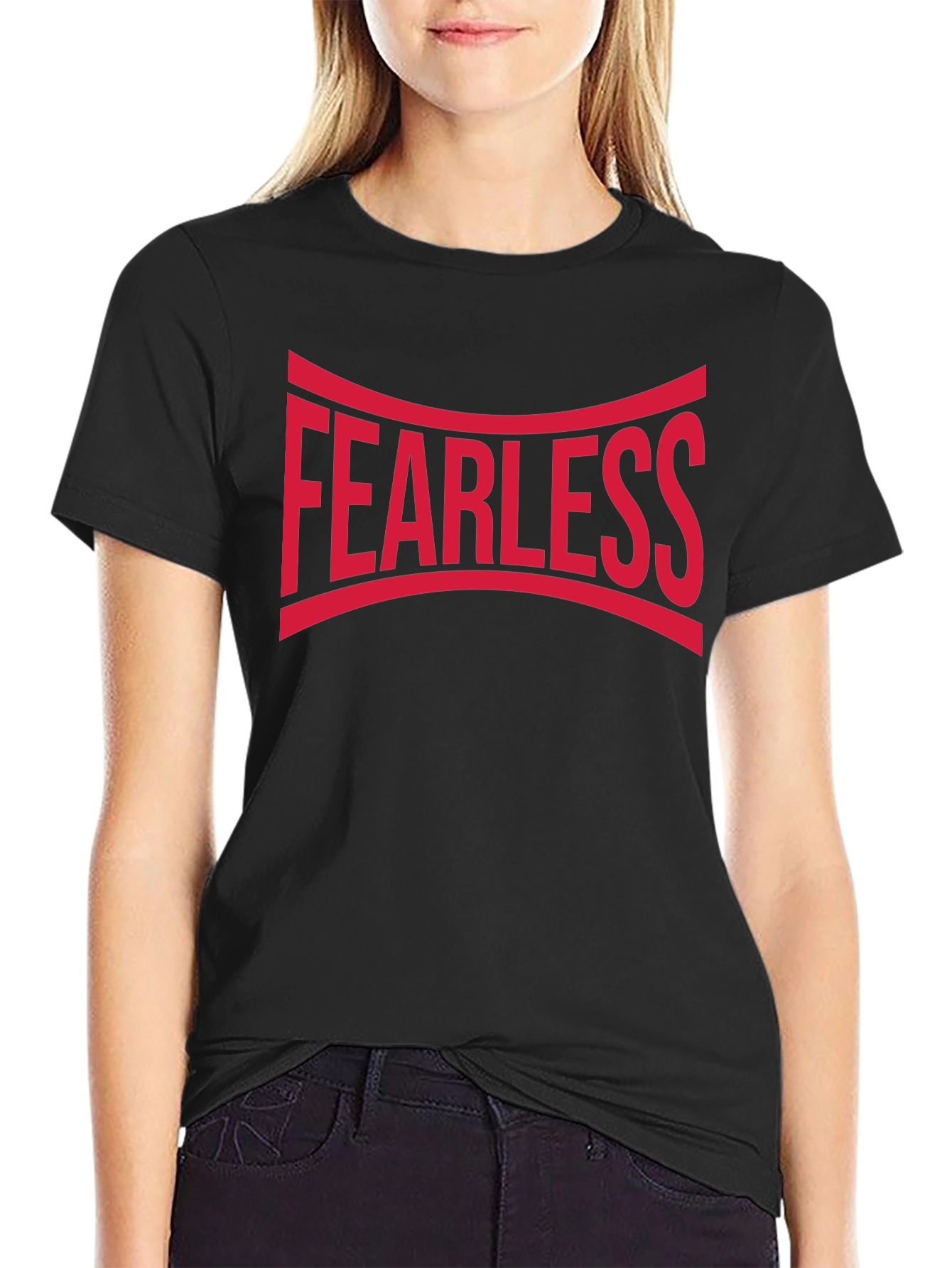 Fearless Graphic Tee - Black Cotton Blend