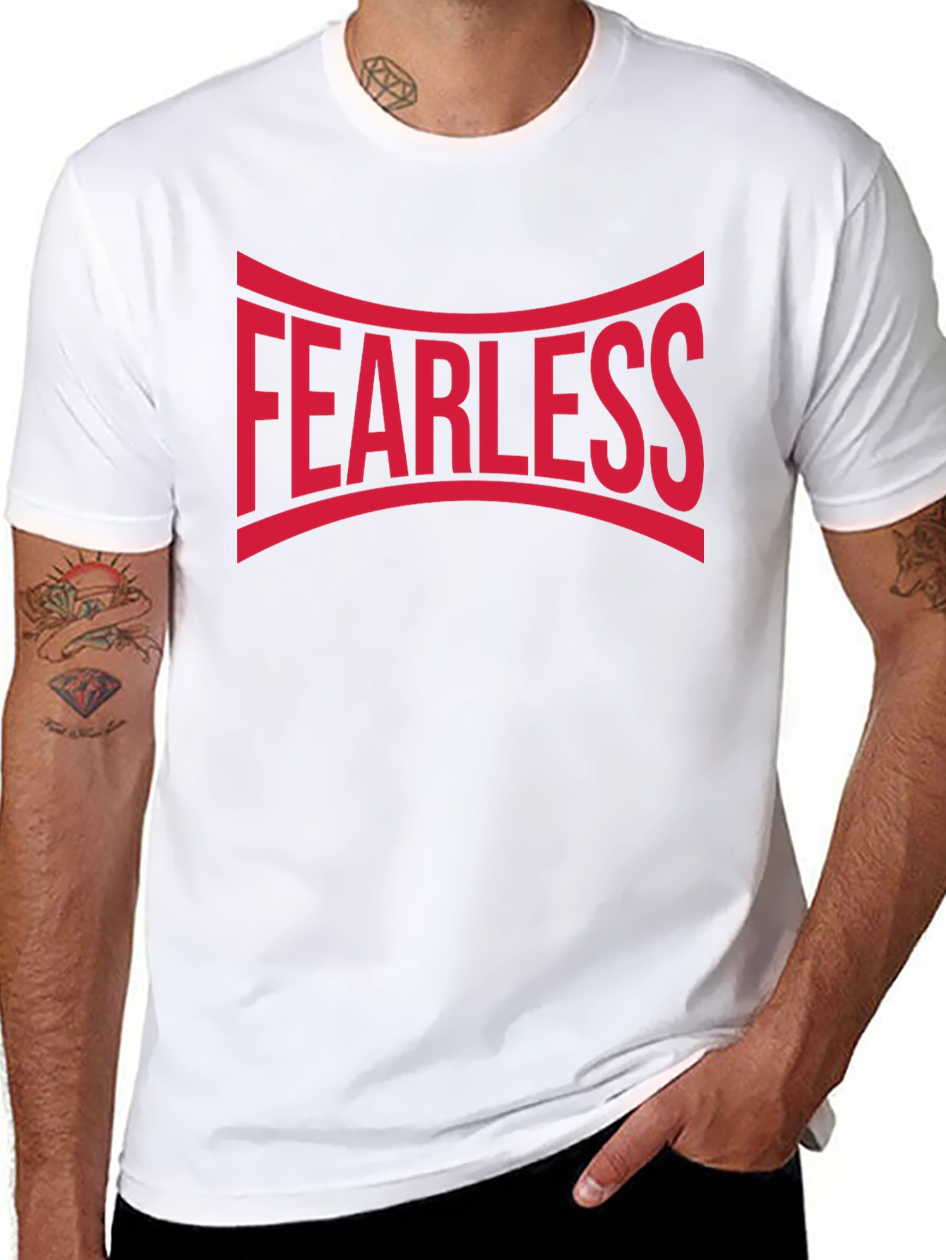 Fearless Graphic Tee - Black Cotton Blend