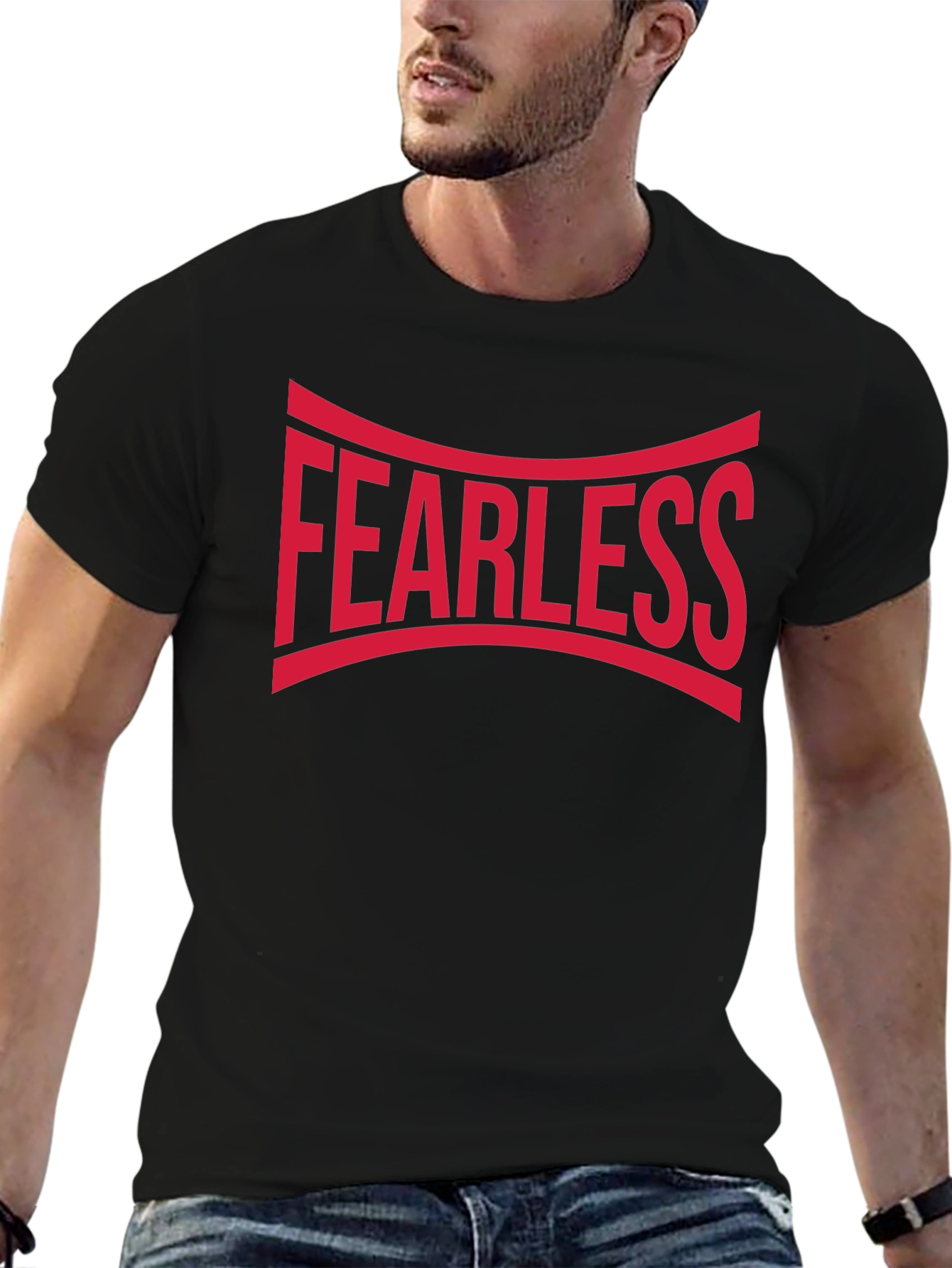 Fearless Graphic Tee - Black Cotton Blend