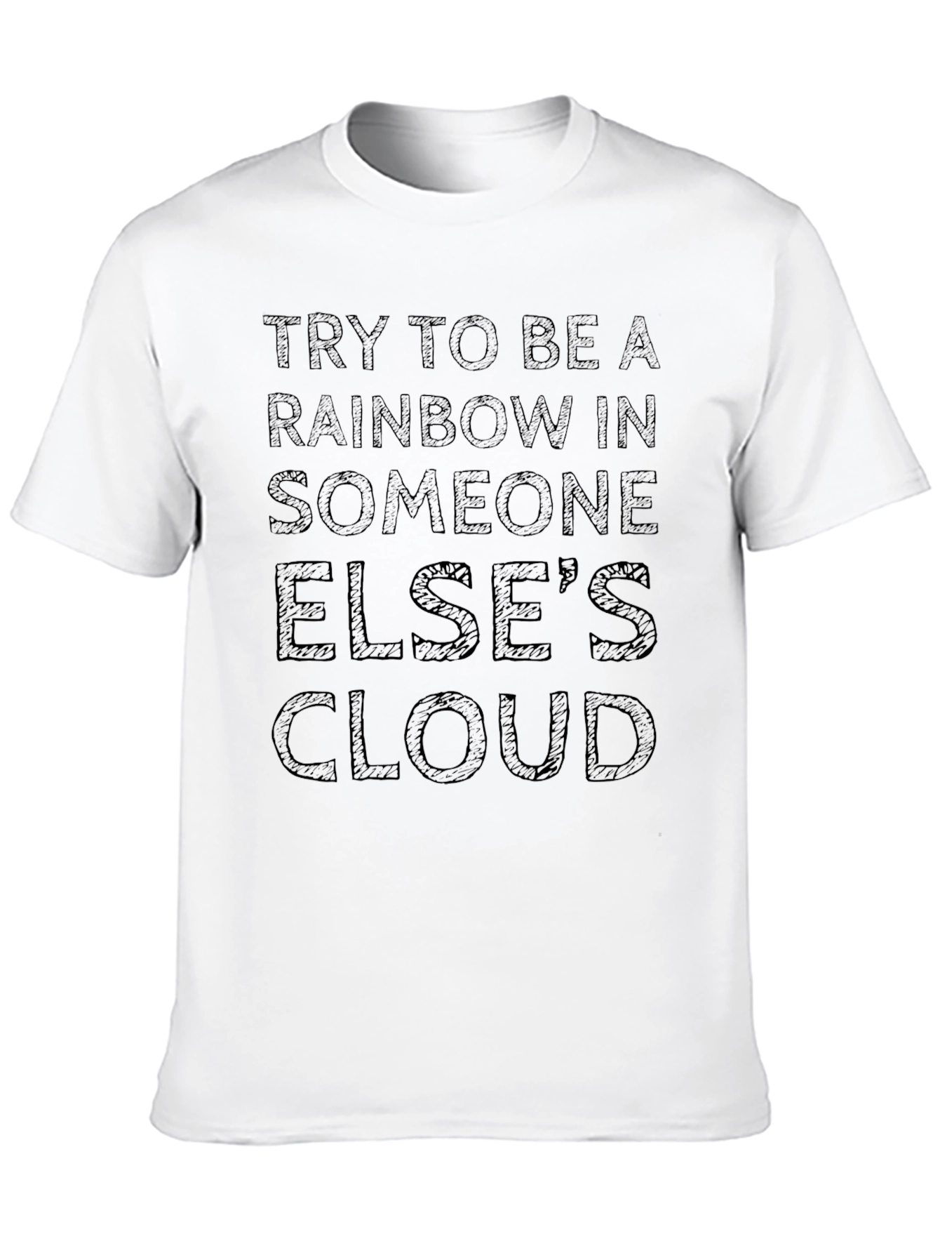 Inspirational Rainbow Cloud Graphic T-Shirt